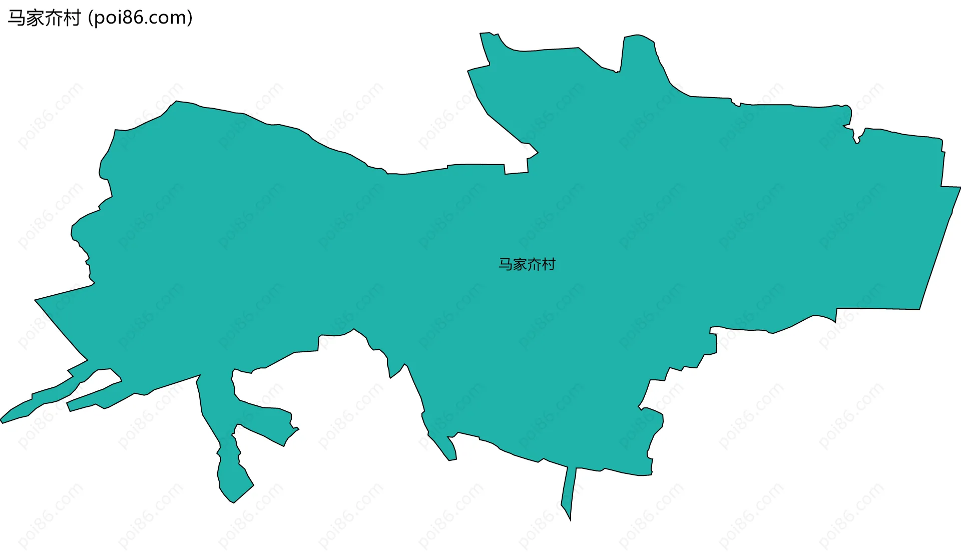 马家夼村边界地图