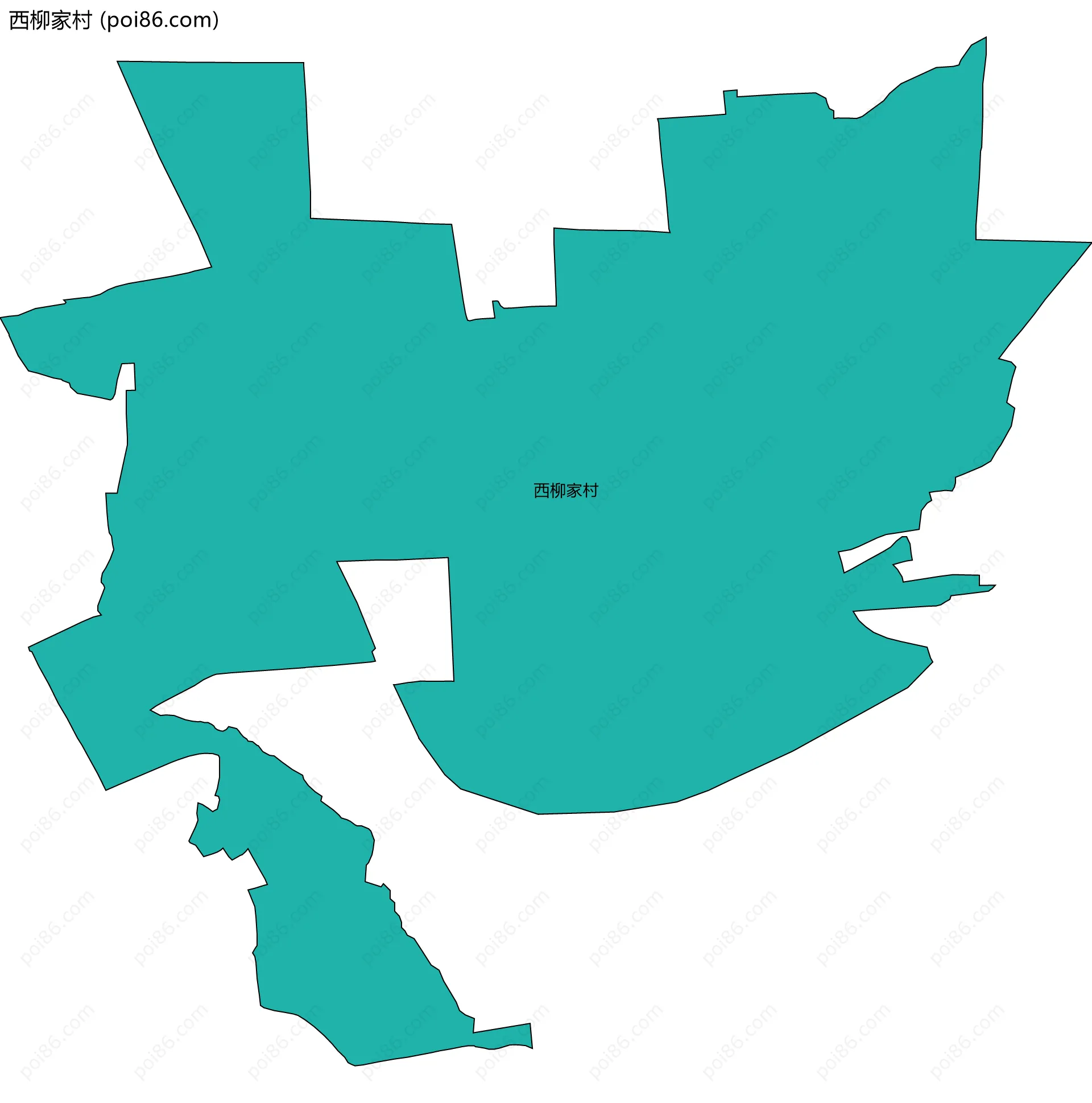 西柳家村边界地图