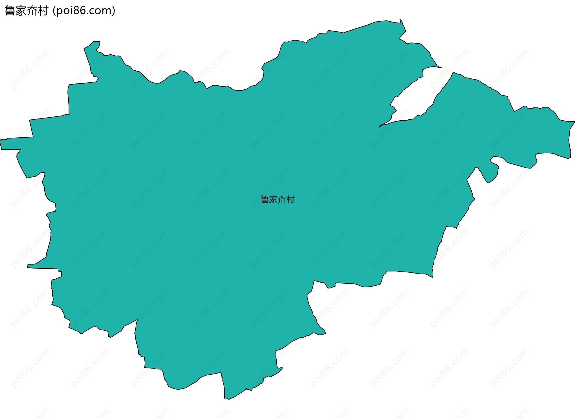 鲁家夼村边界地图