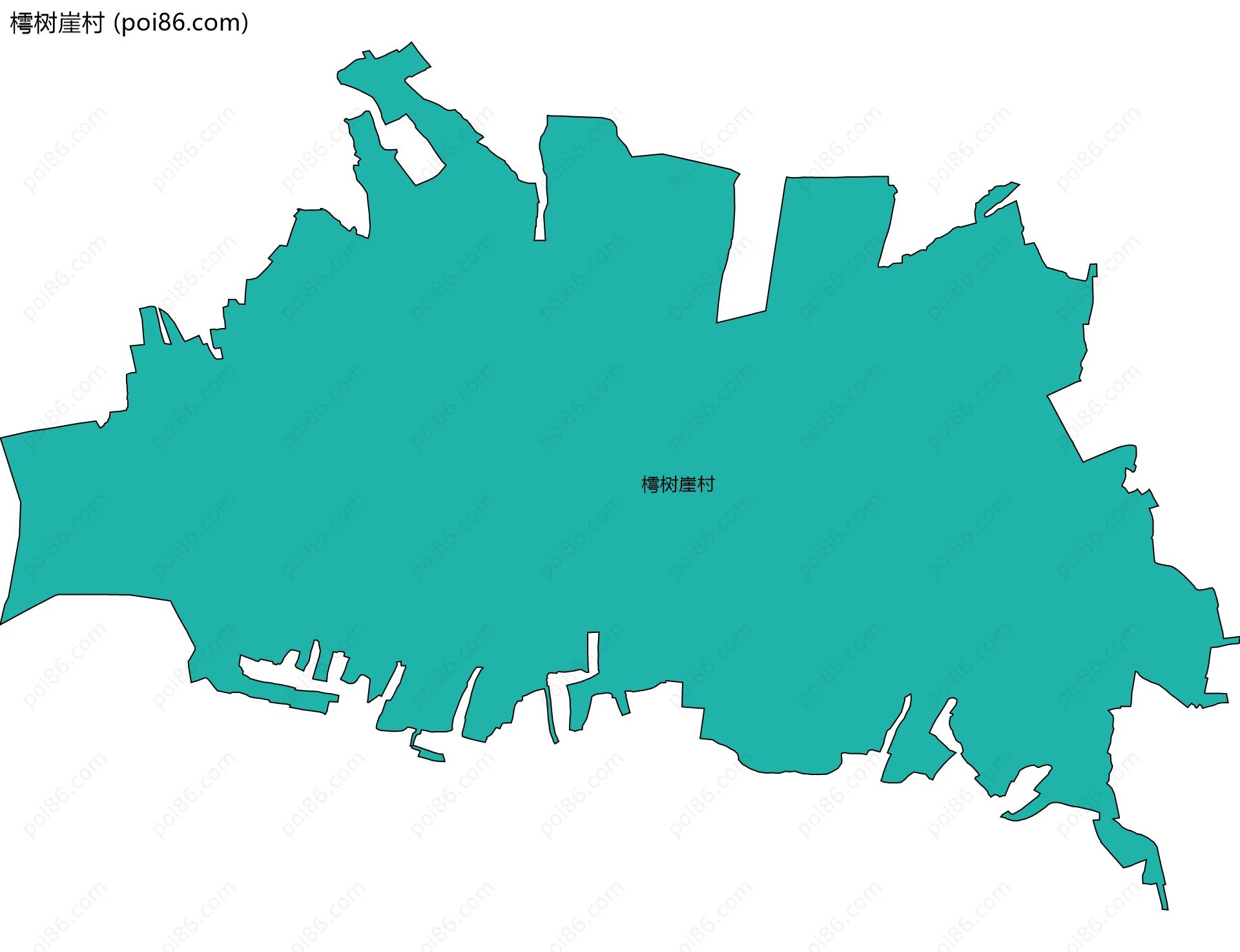 樗树崖村边界地图
