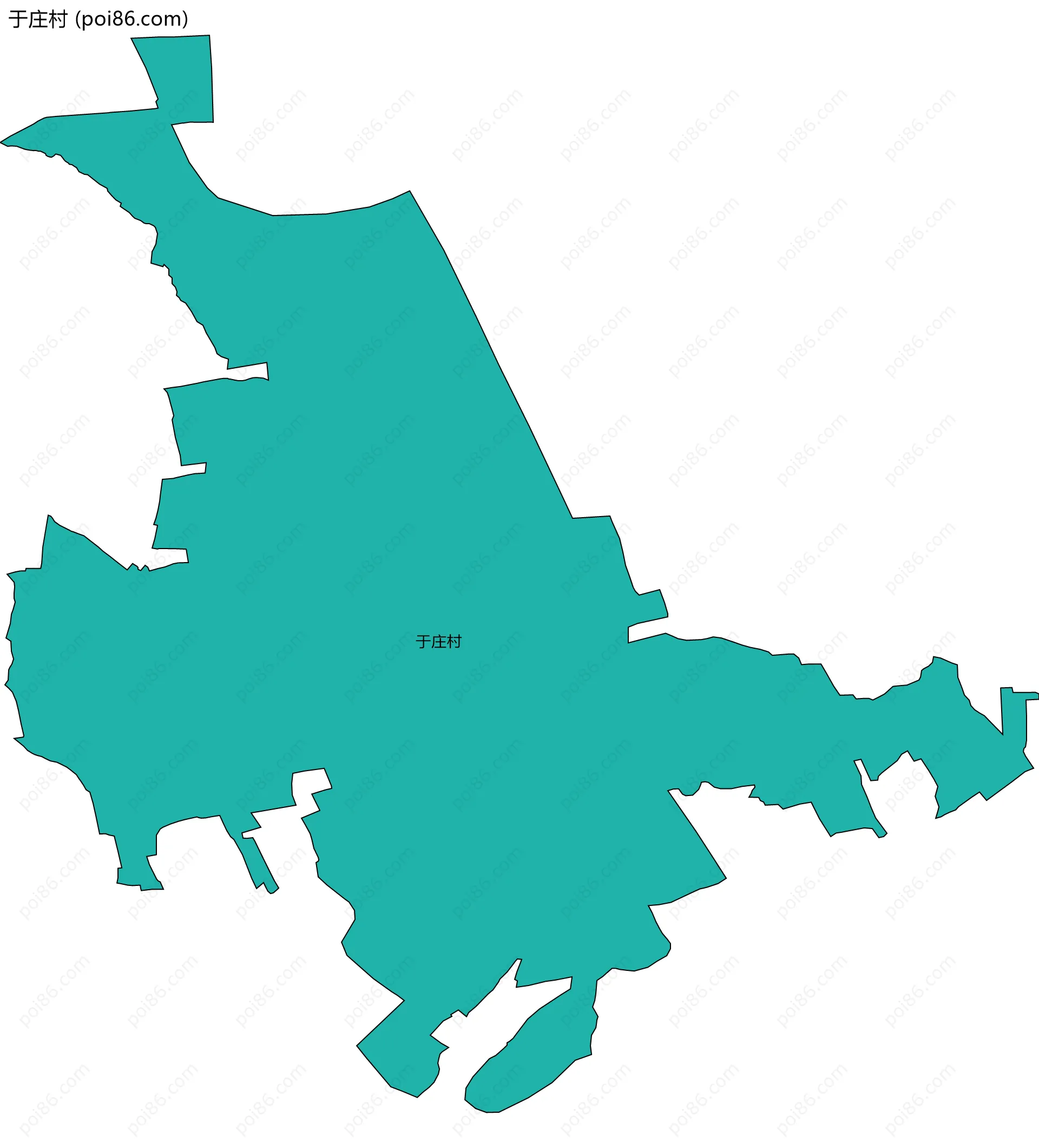 于庄村边界地图