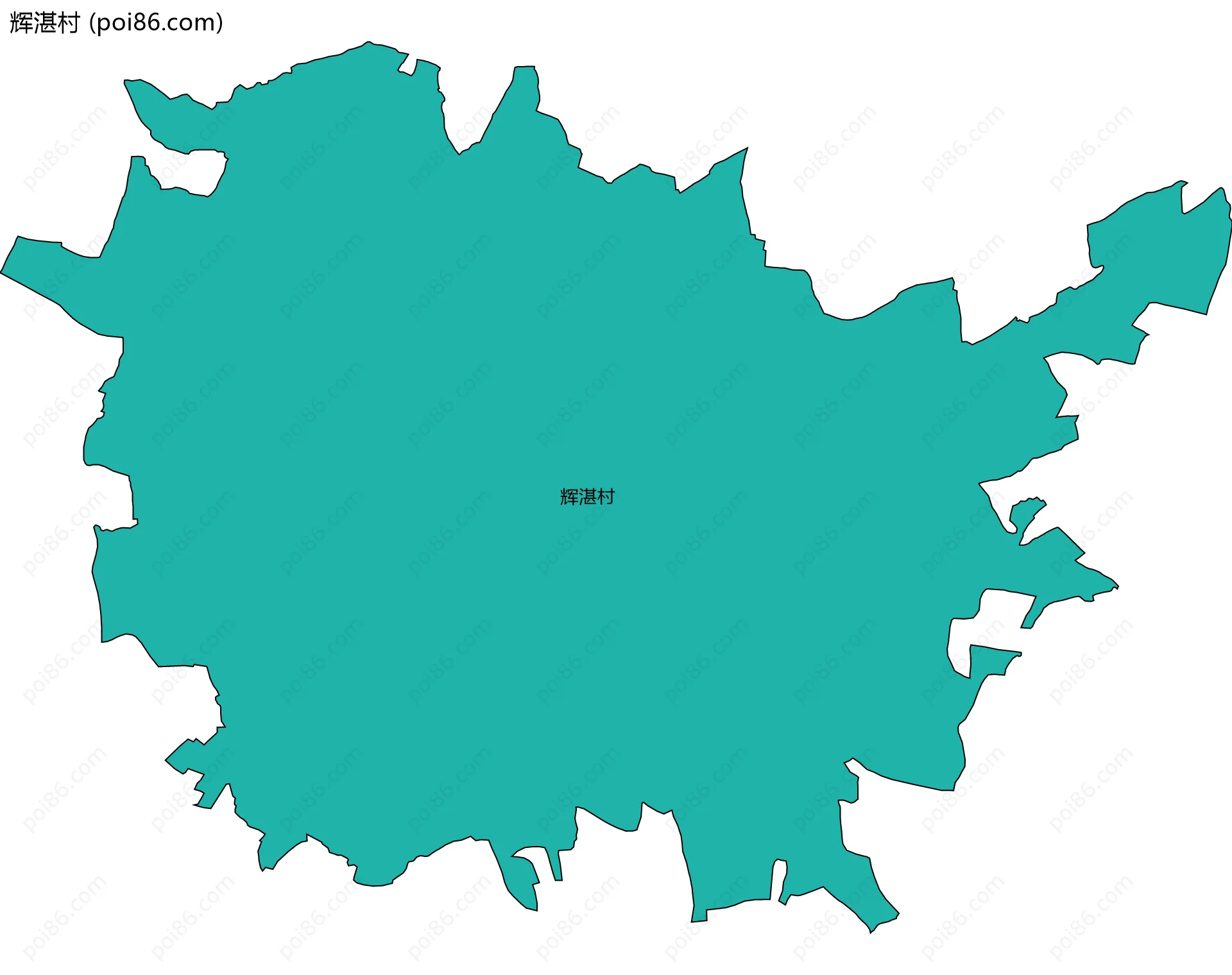 辉湛村边界地图