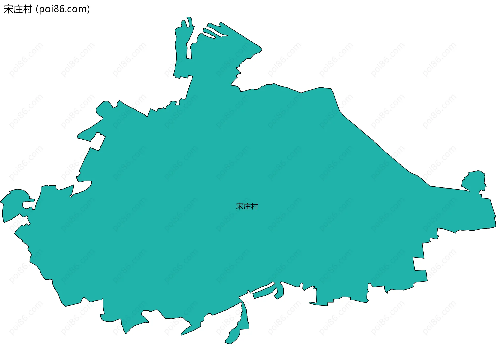 宋庄村边界地图