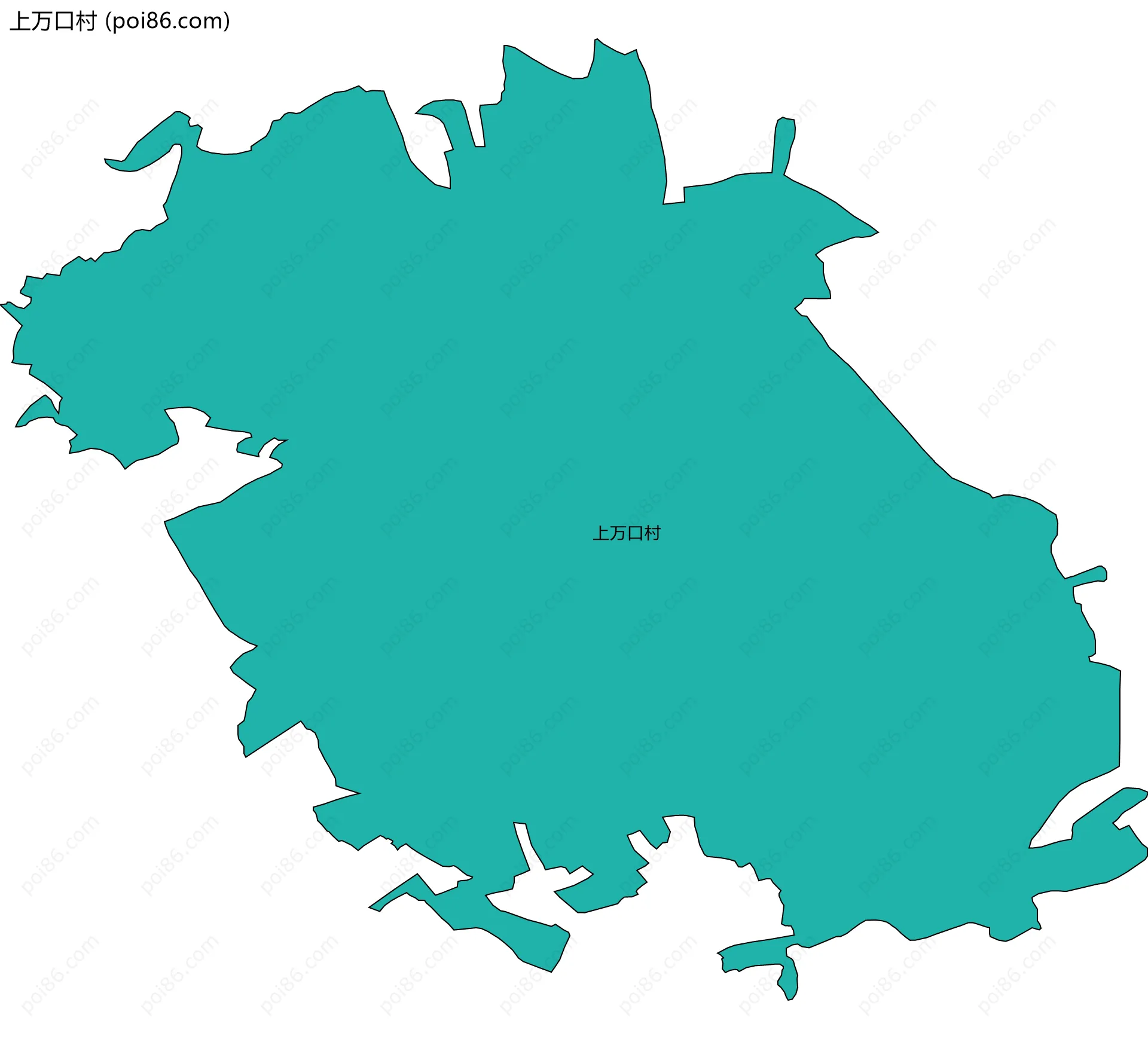 上万口村边界地图