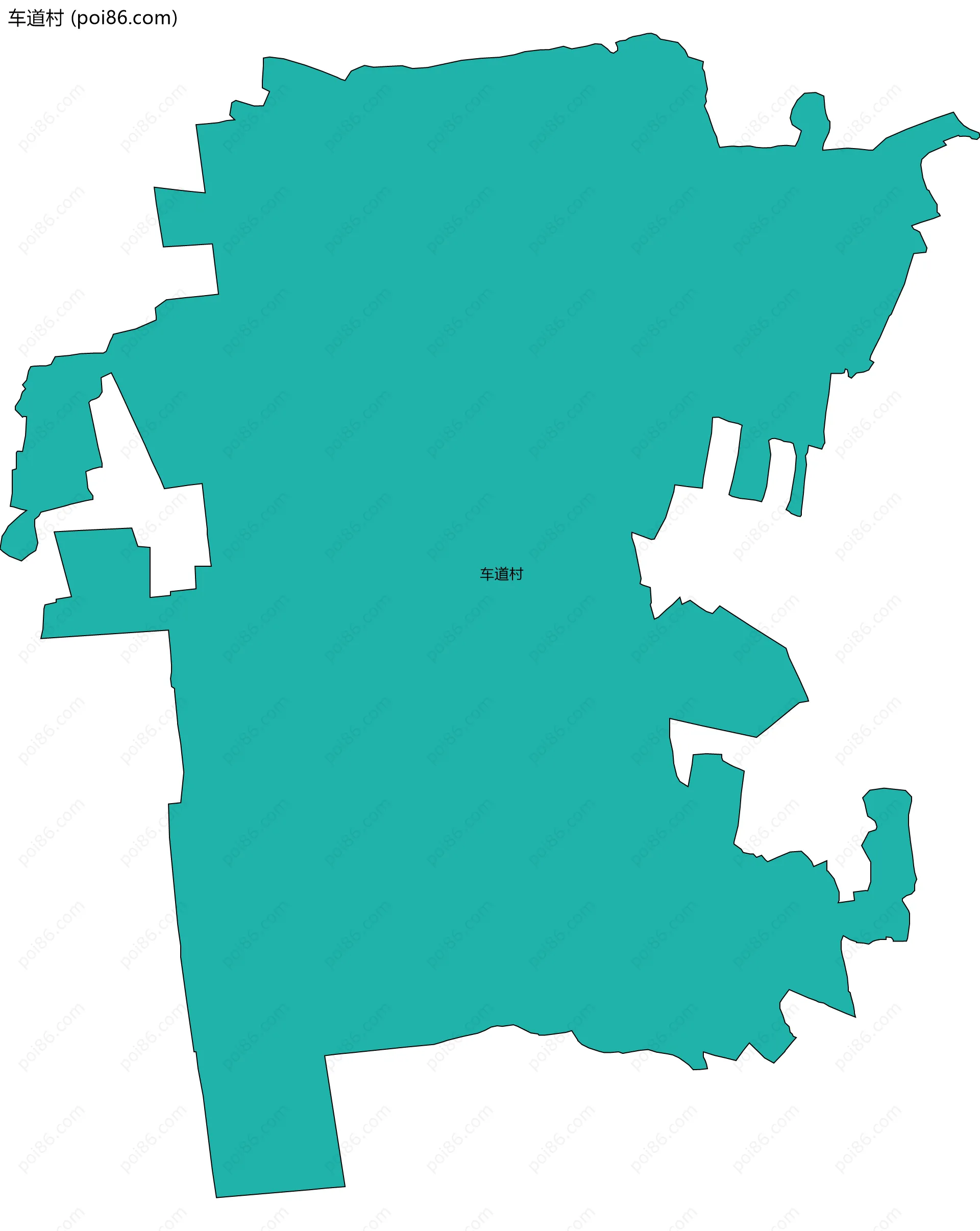 车道村边界地图
