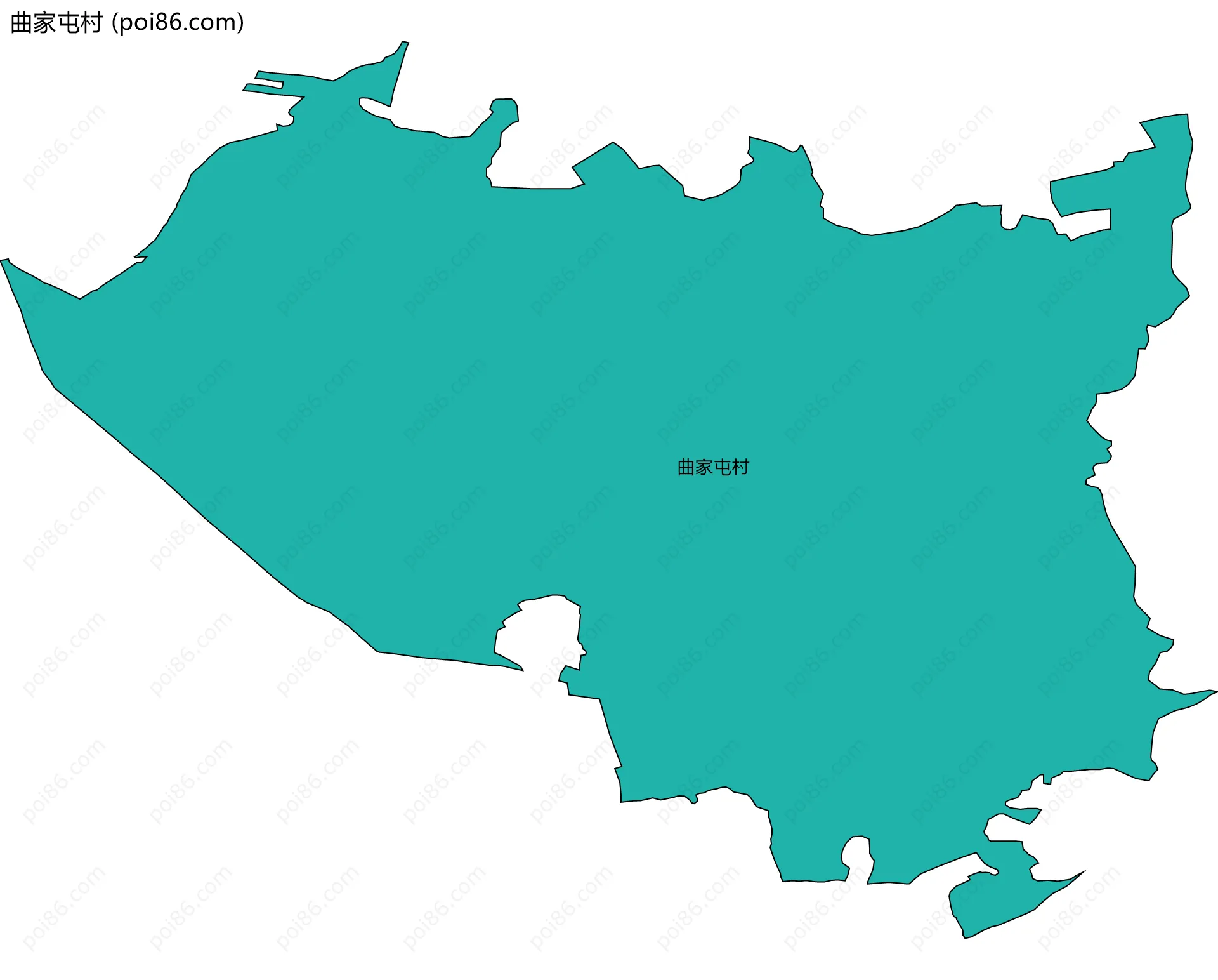 曲家屯村边界地图