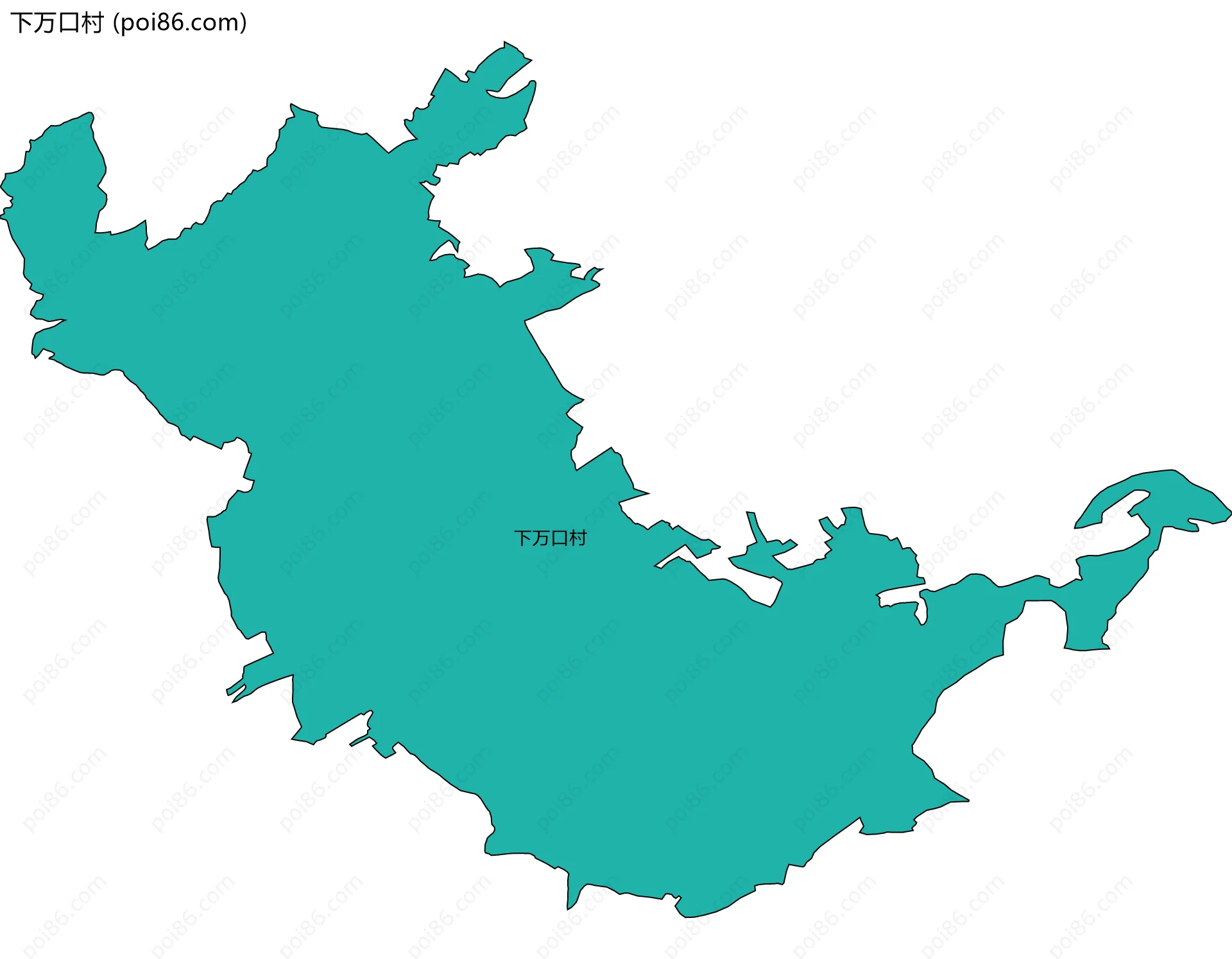 下万口村边界地图