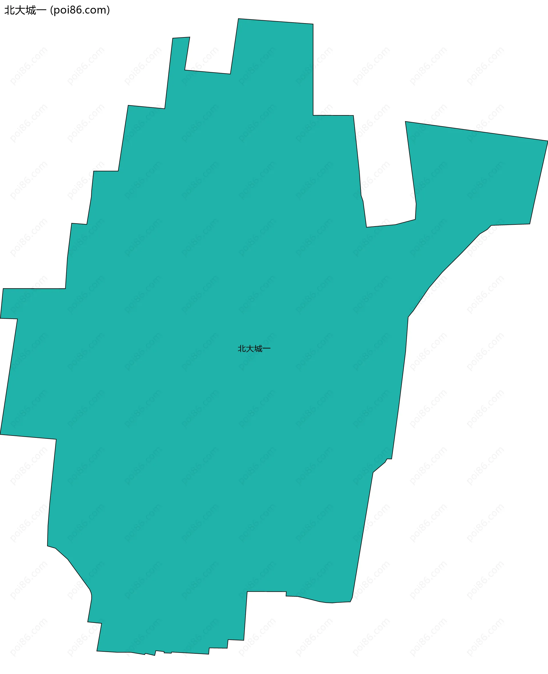 北大城一边界地图