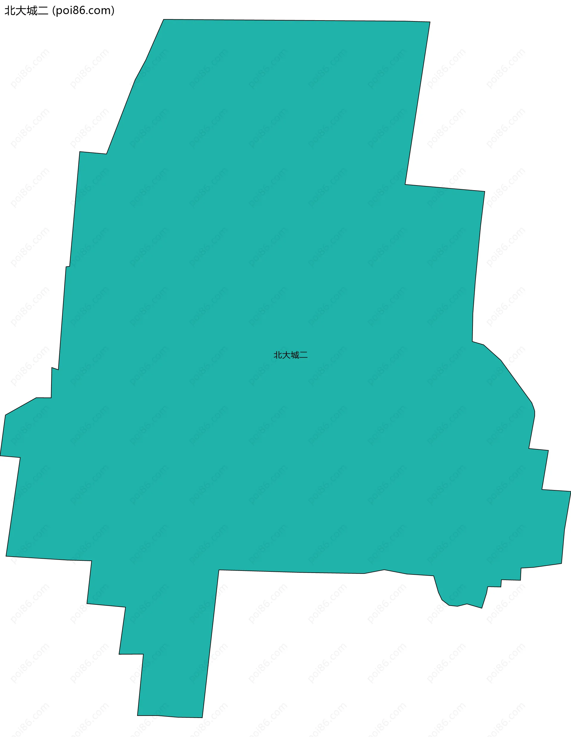 北大城二边界地图