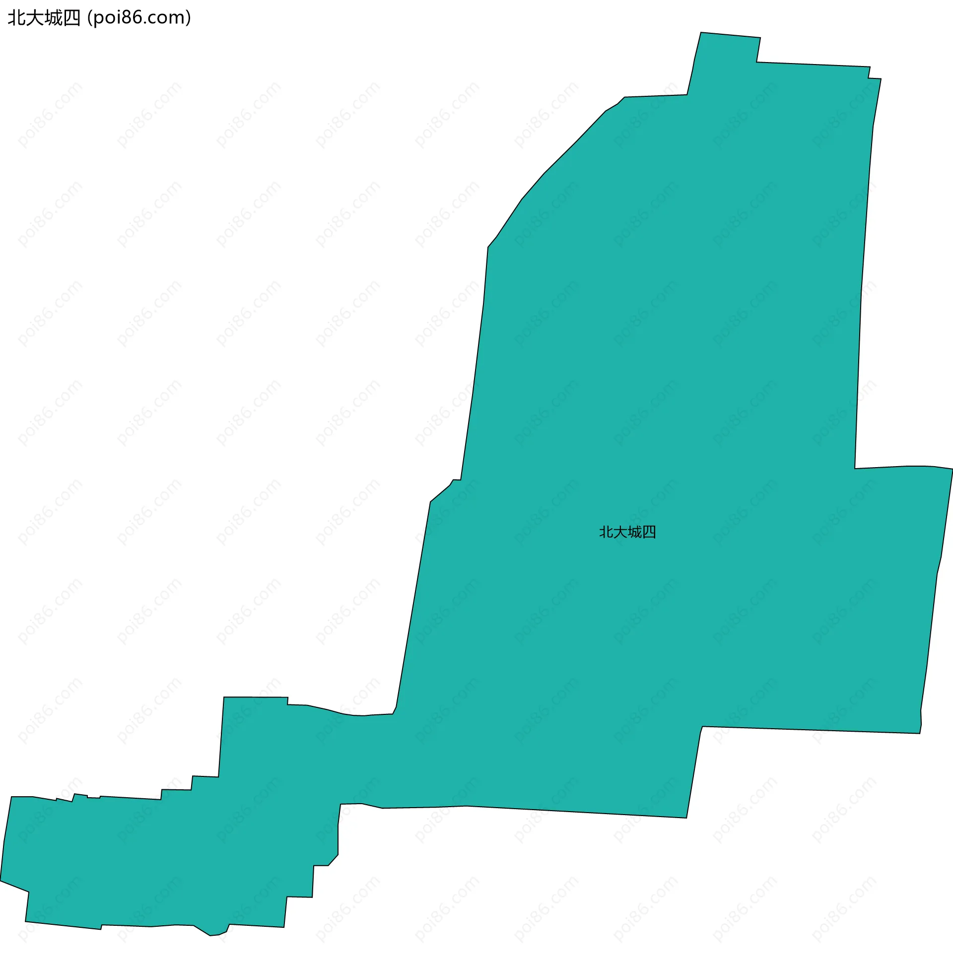 北大城四边界地图