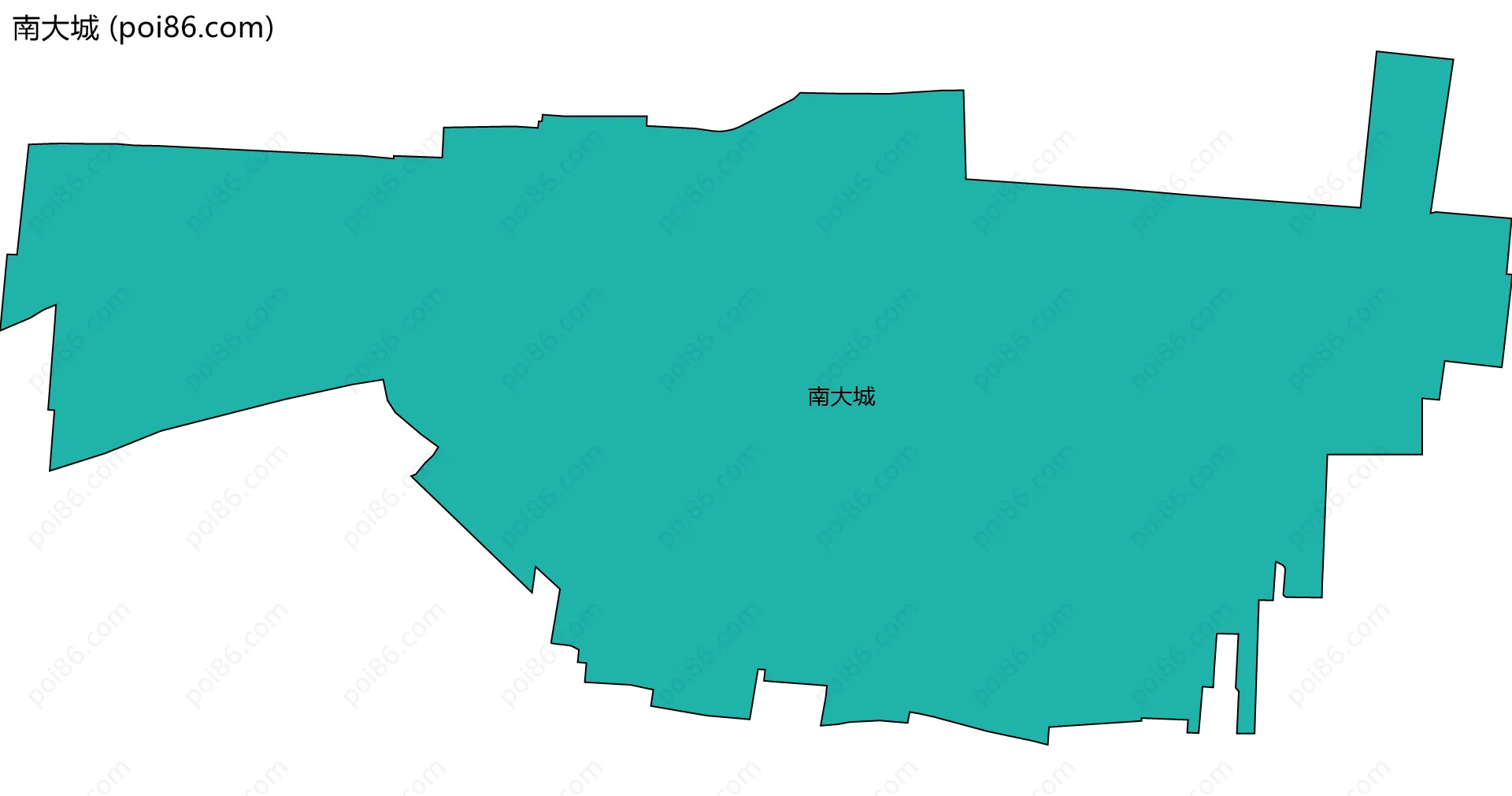 南大城边界地图