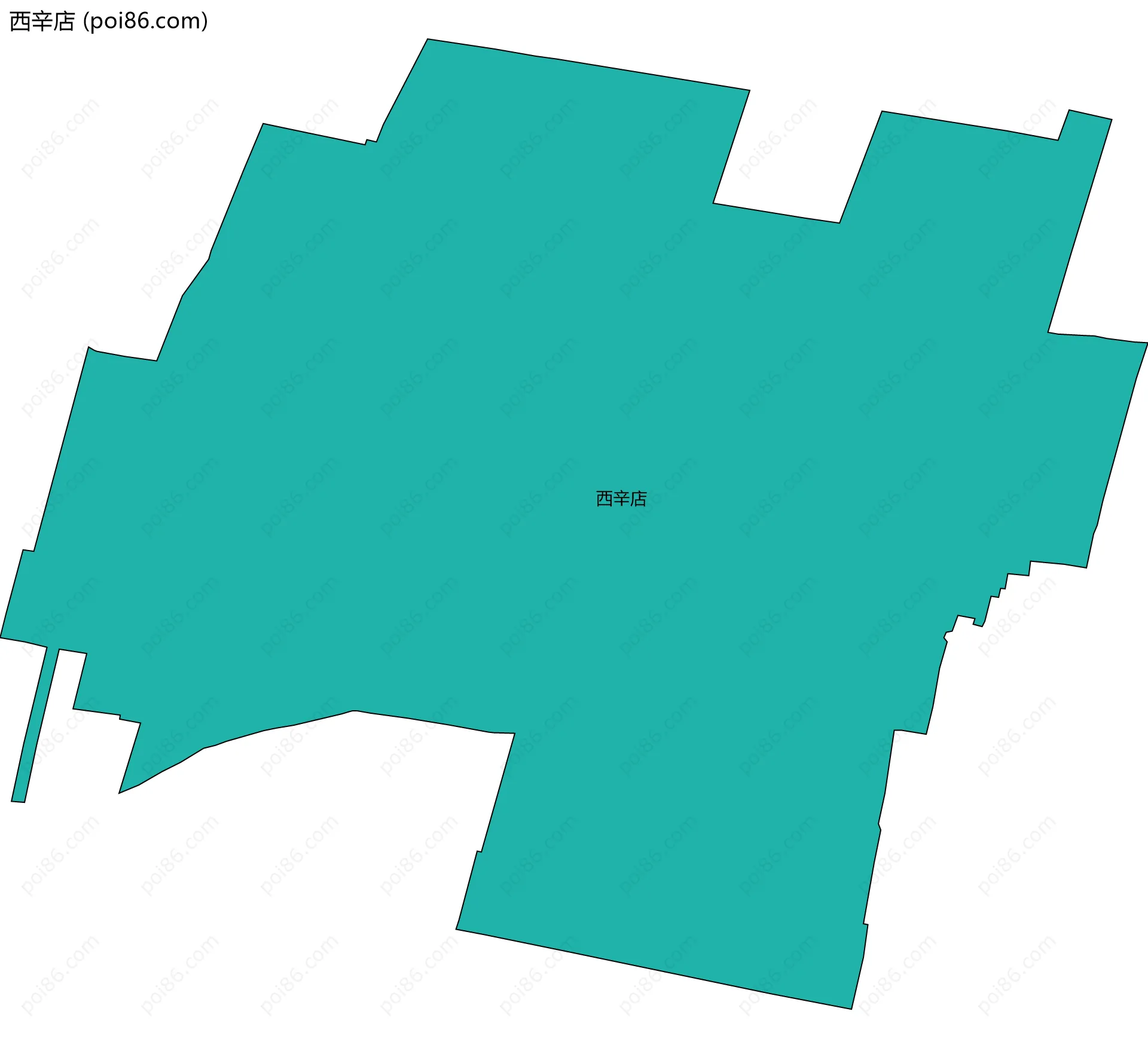 西辛店边界地图