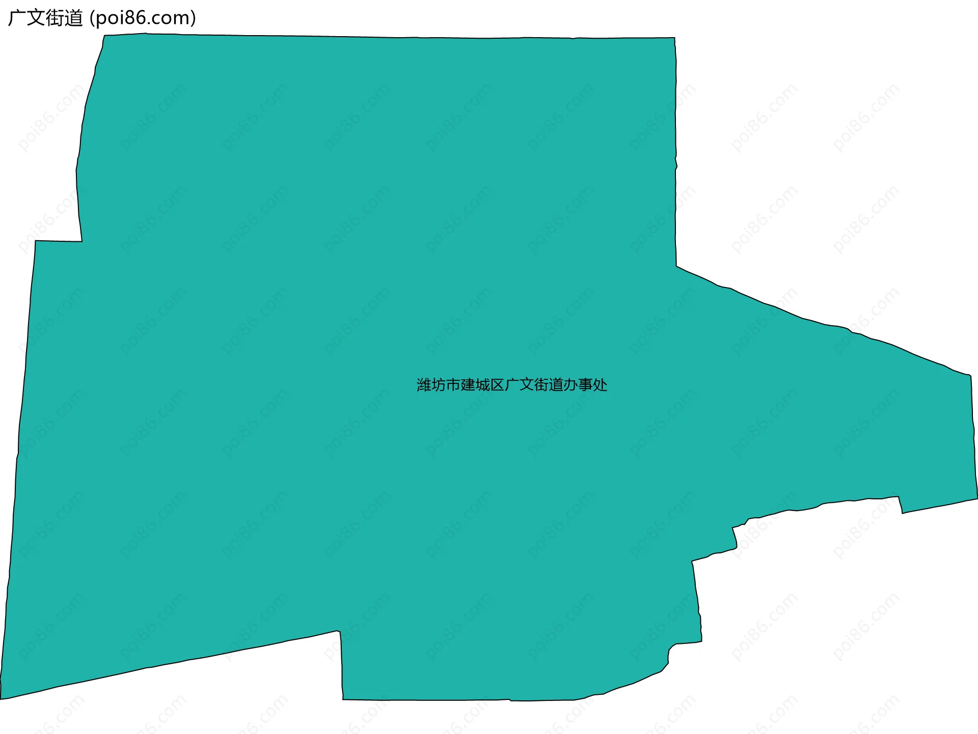 广文街道边界地图(五级行政区划)
