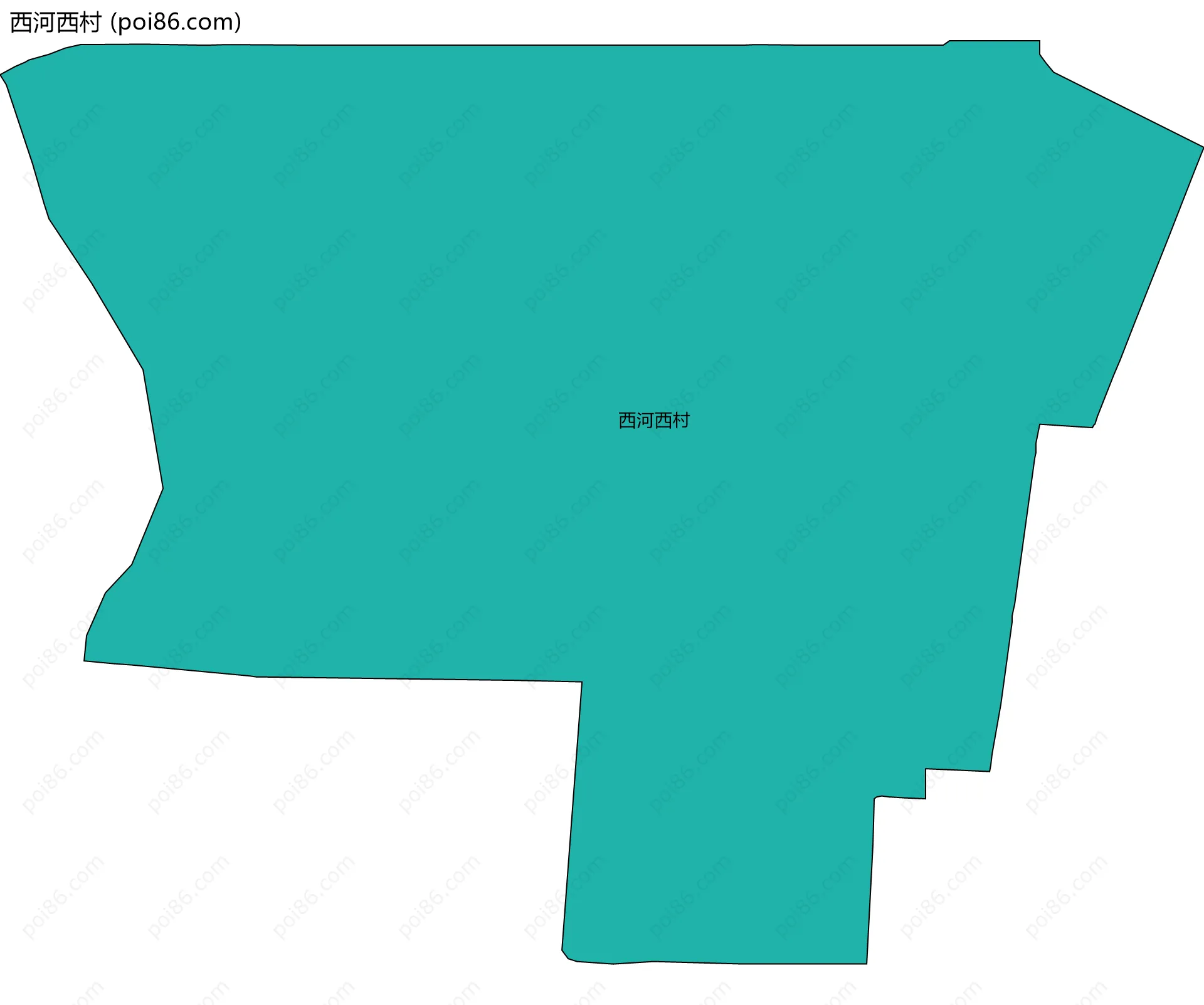 西河西村边界地图