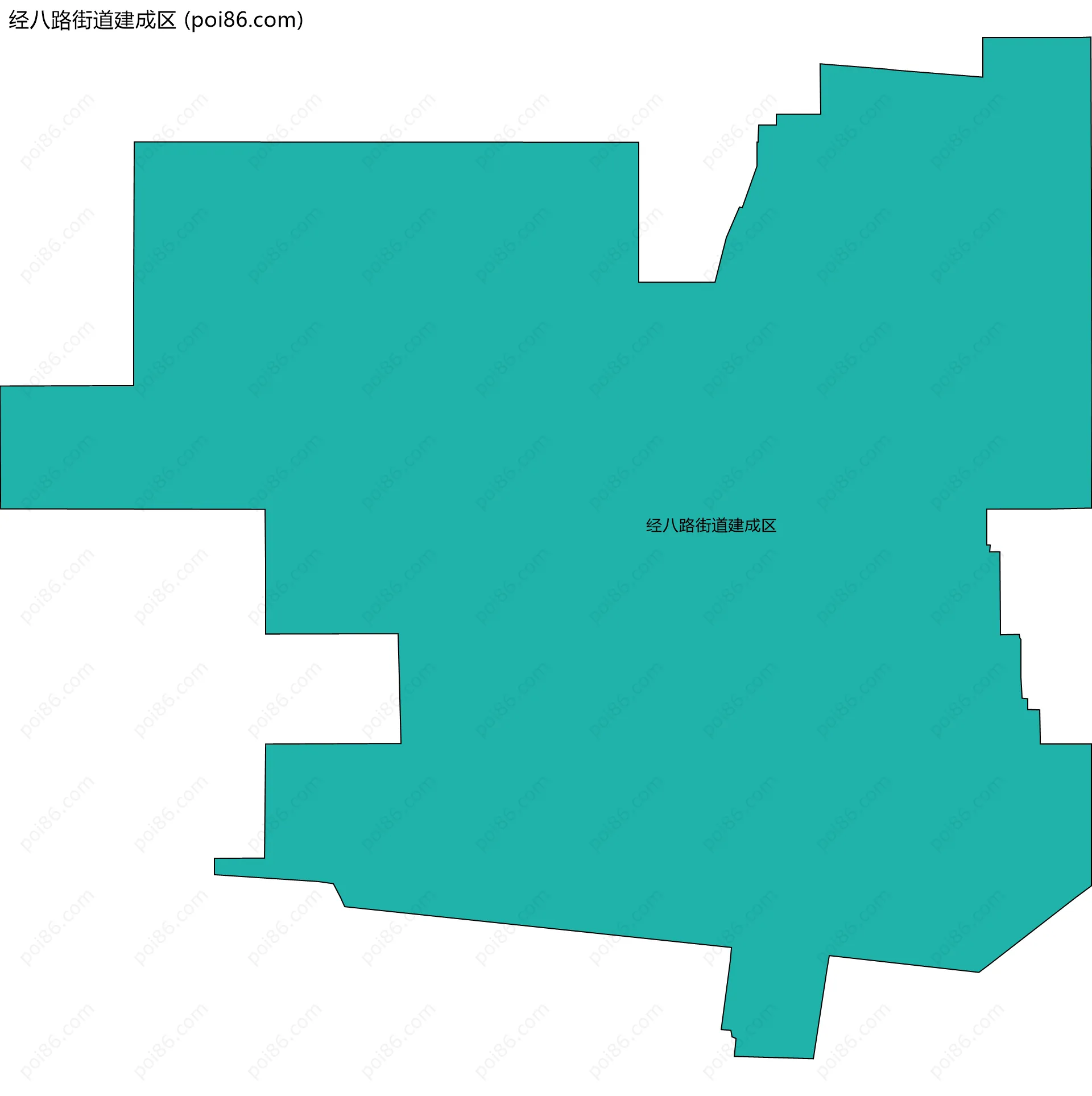 经八路街道建成区边界地图