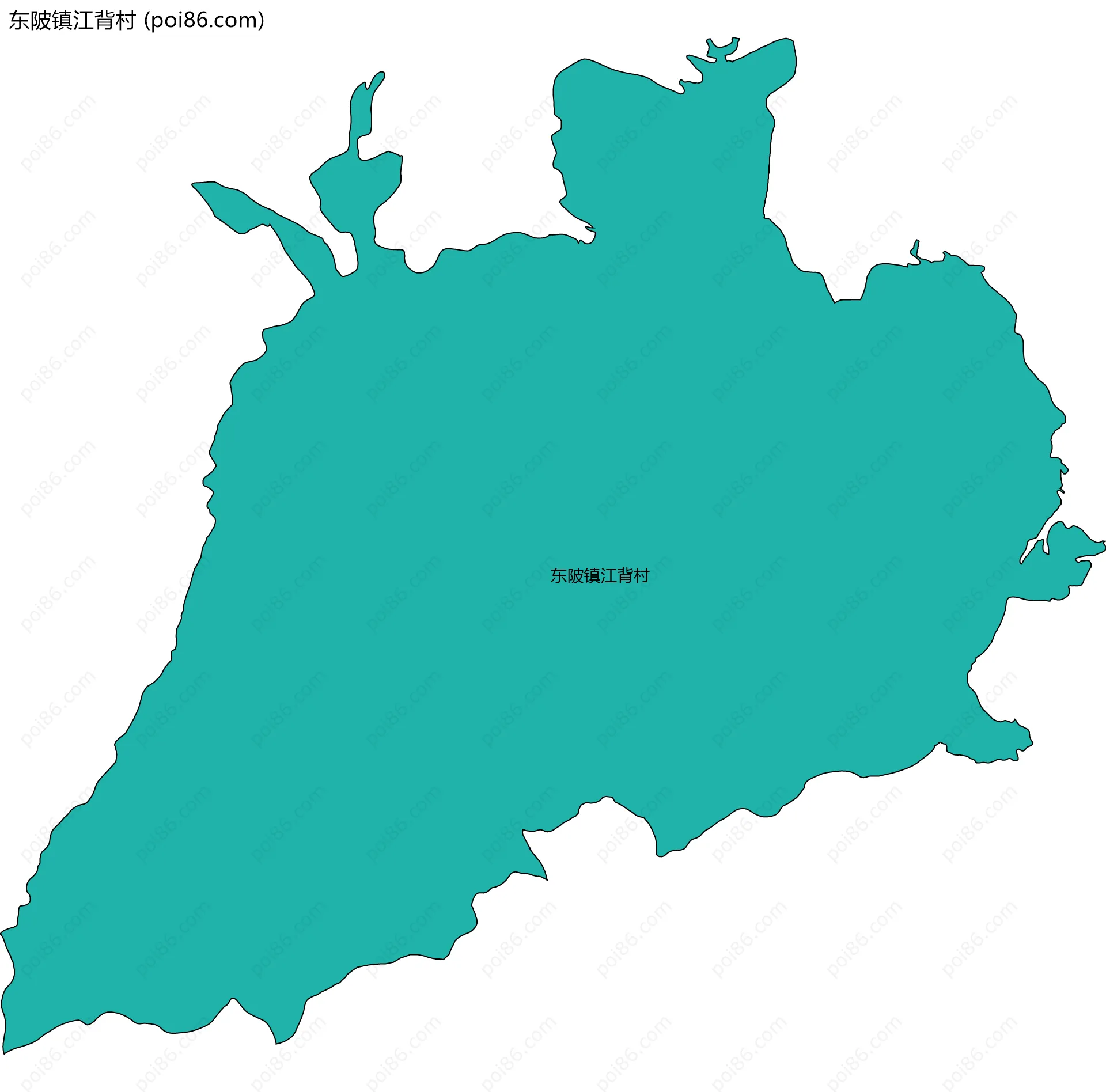 东陂镇江背村边界地图