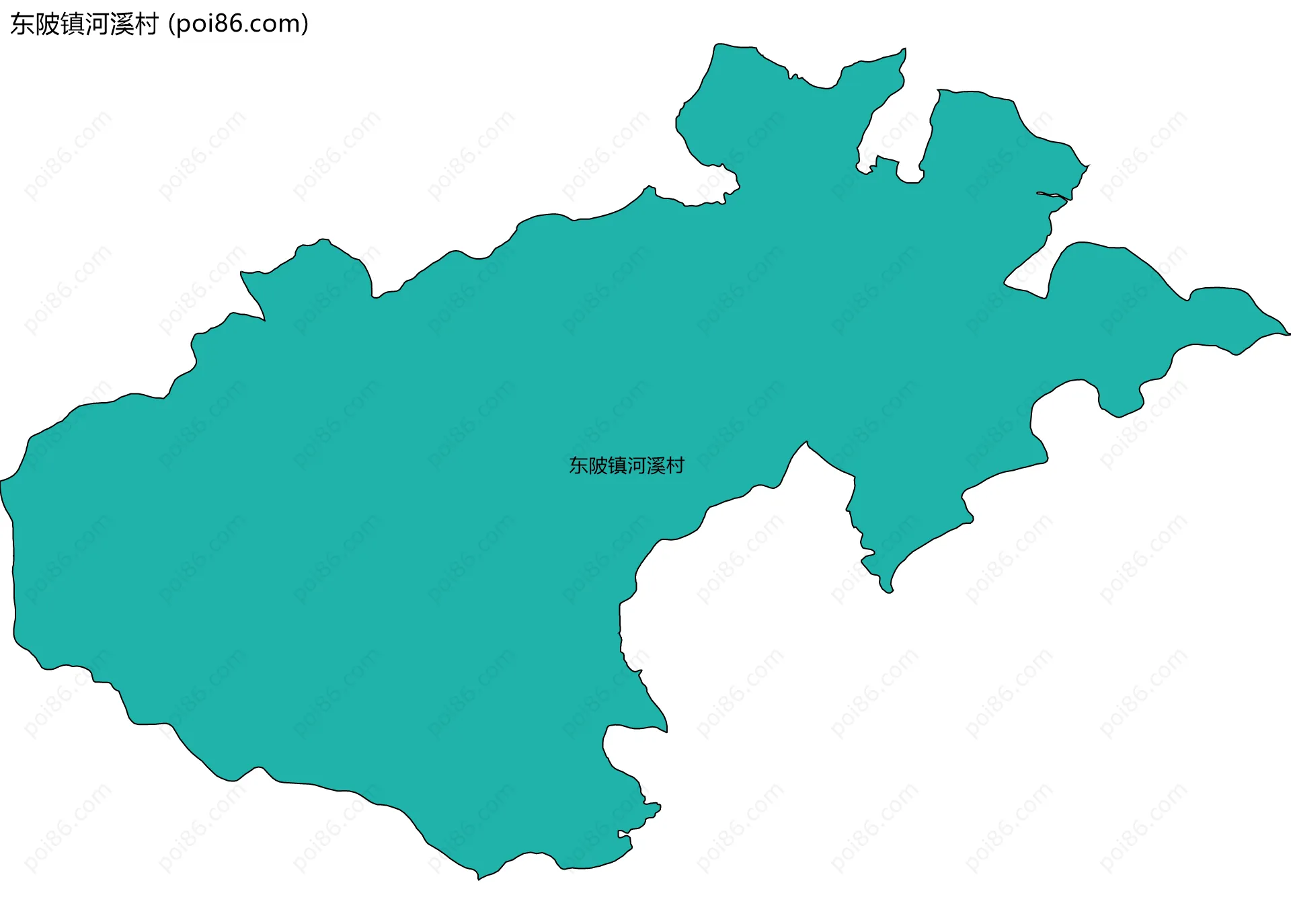 东陂镇河溪村边界地图