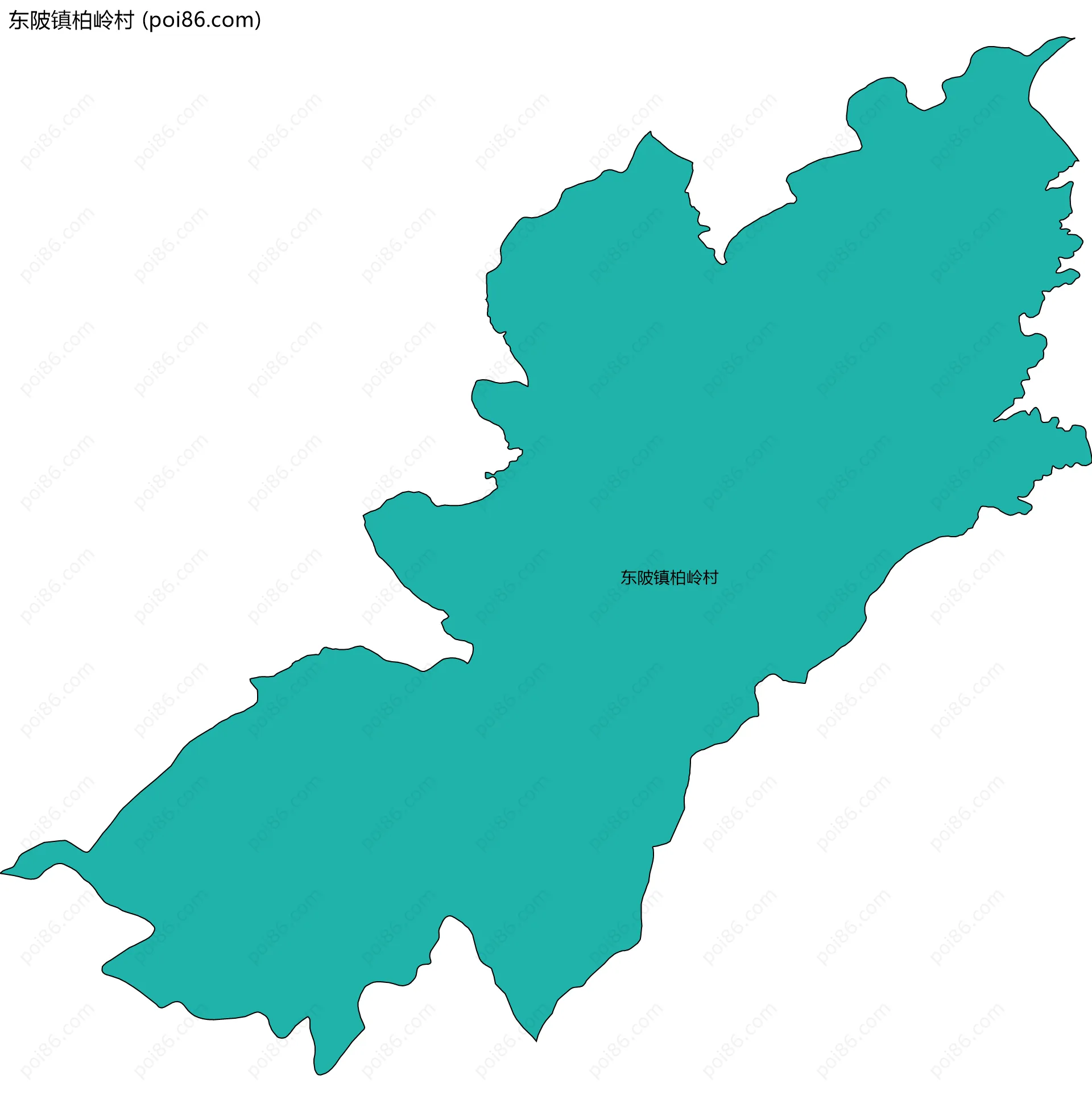 东陂镇柏岭村边界地图