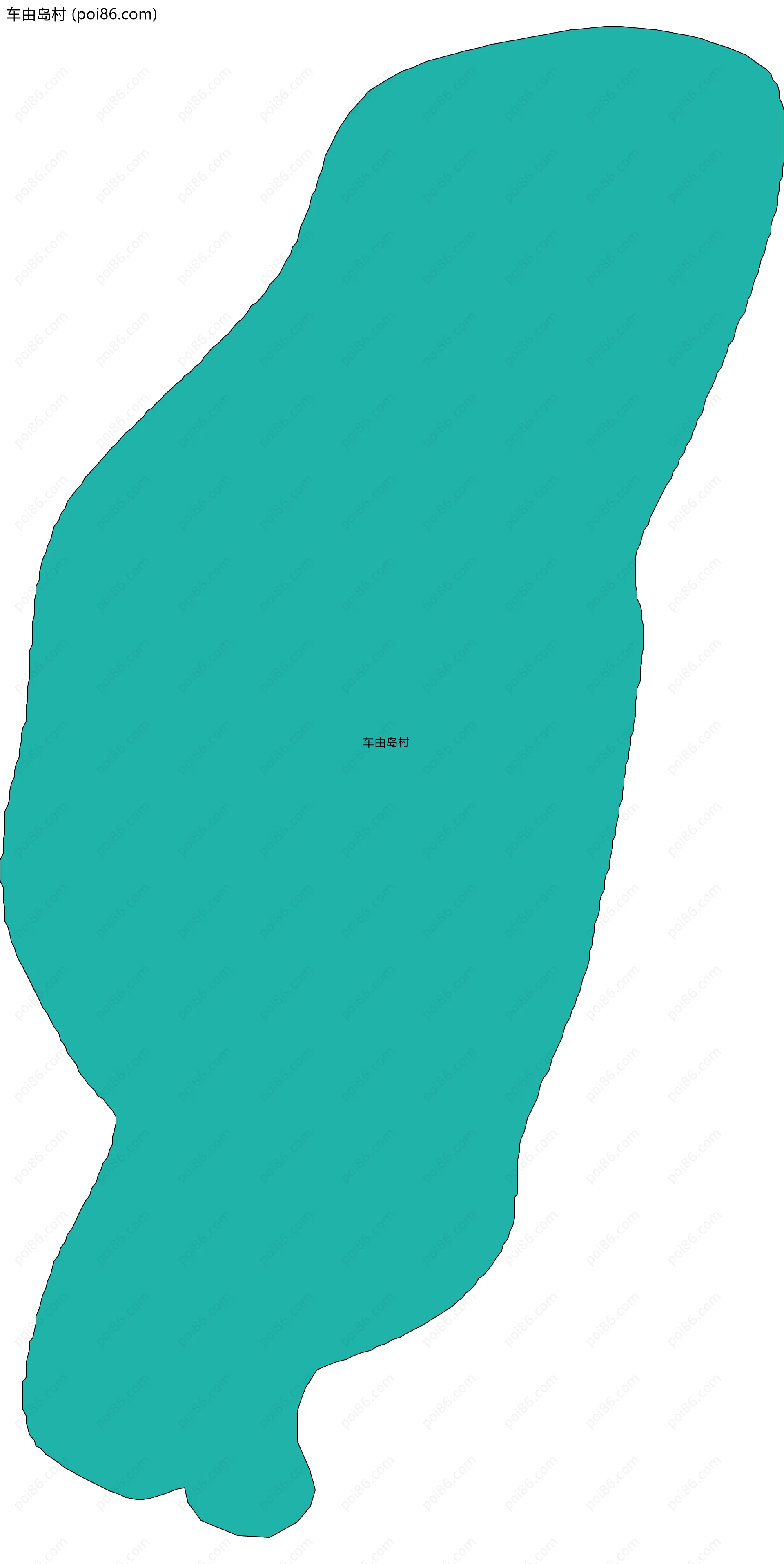 车由岛村边界地图