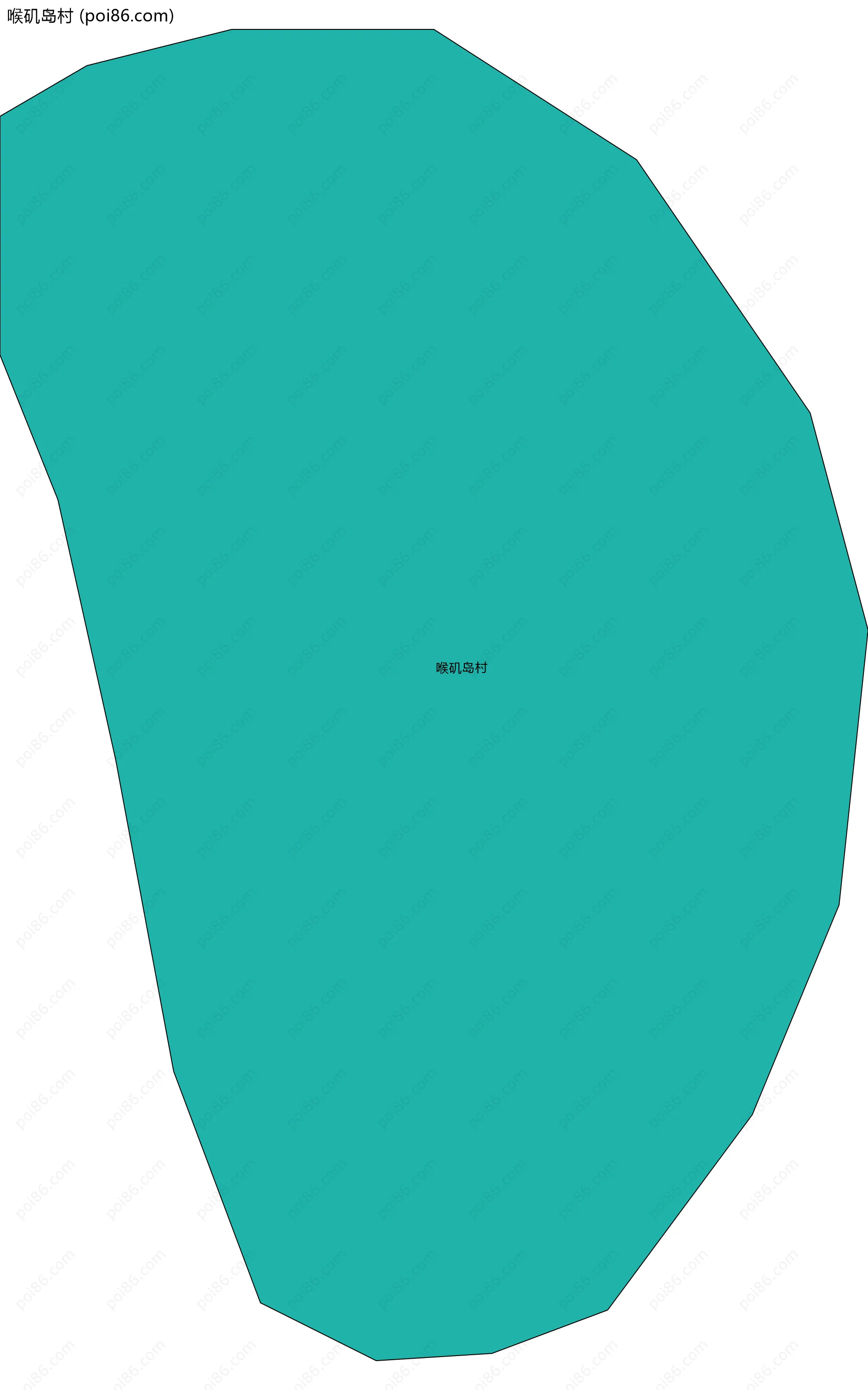 喉矶岛村边界地图