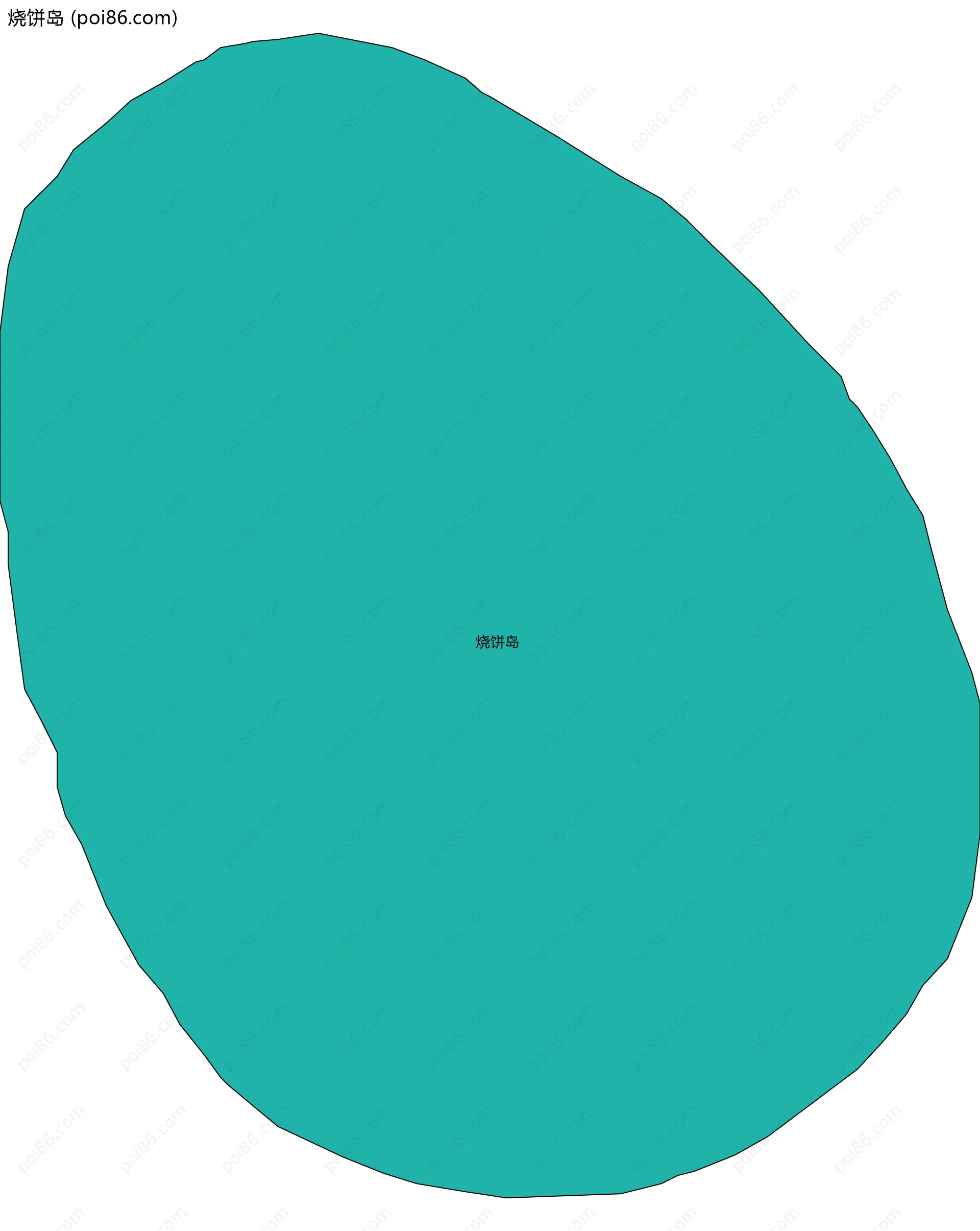 烧饼岛边界地图