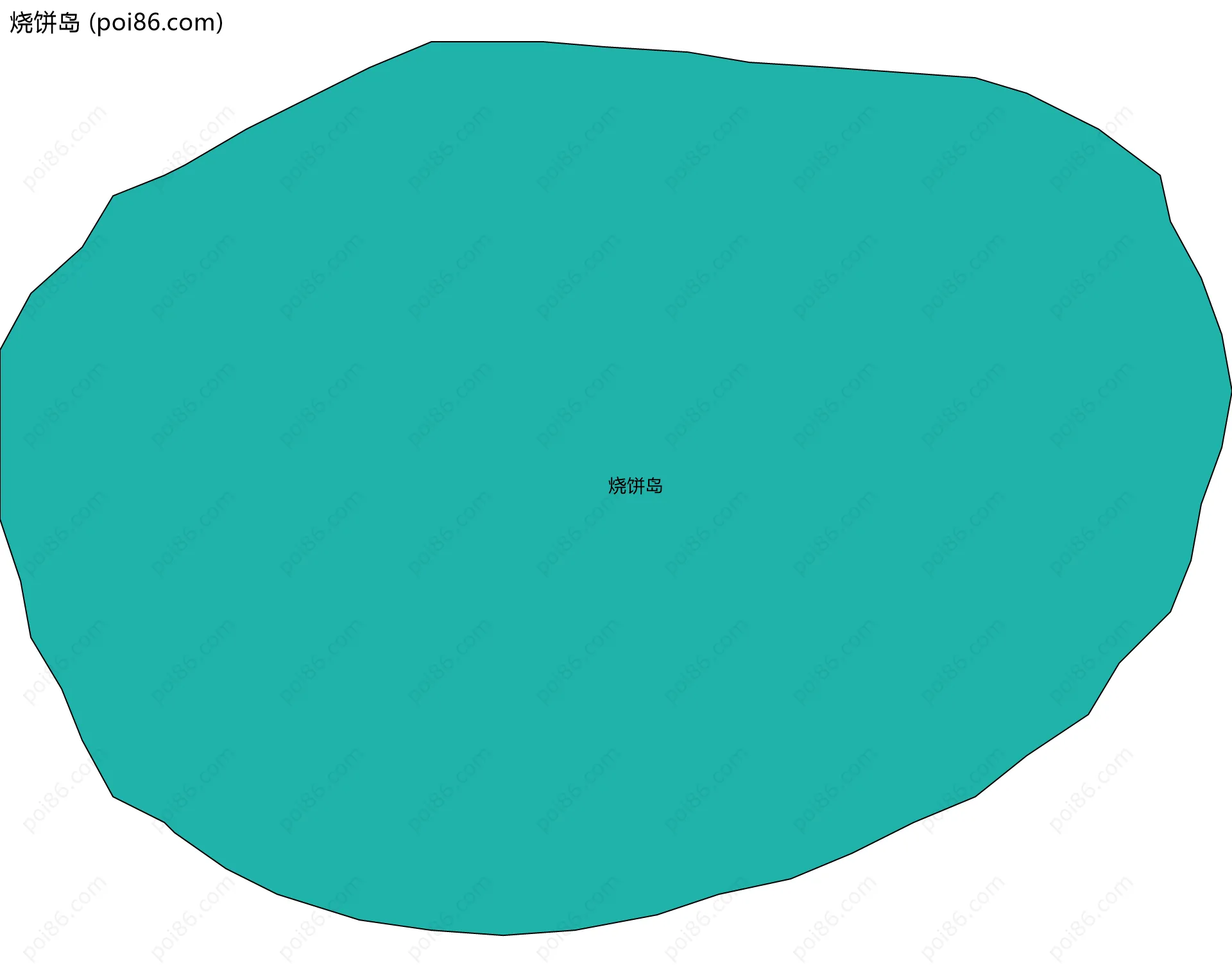 烧饼岛边界地图