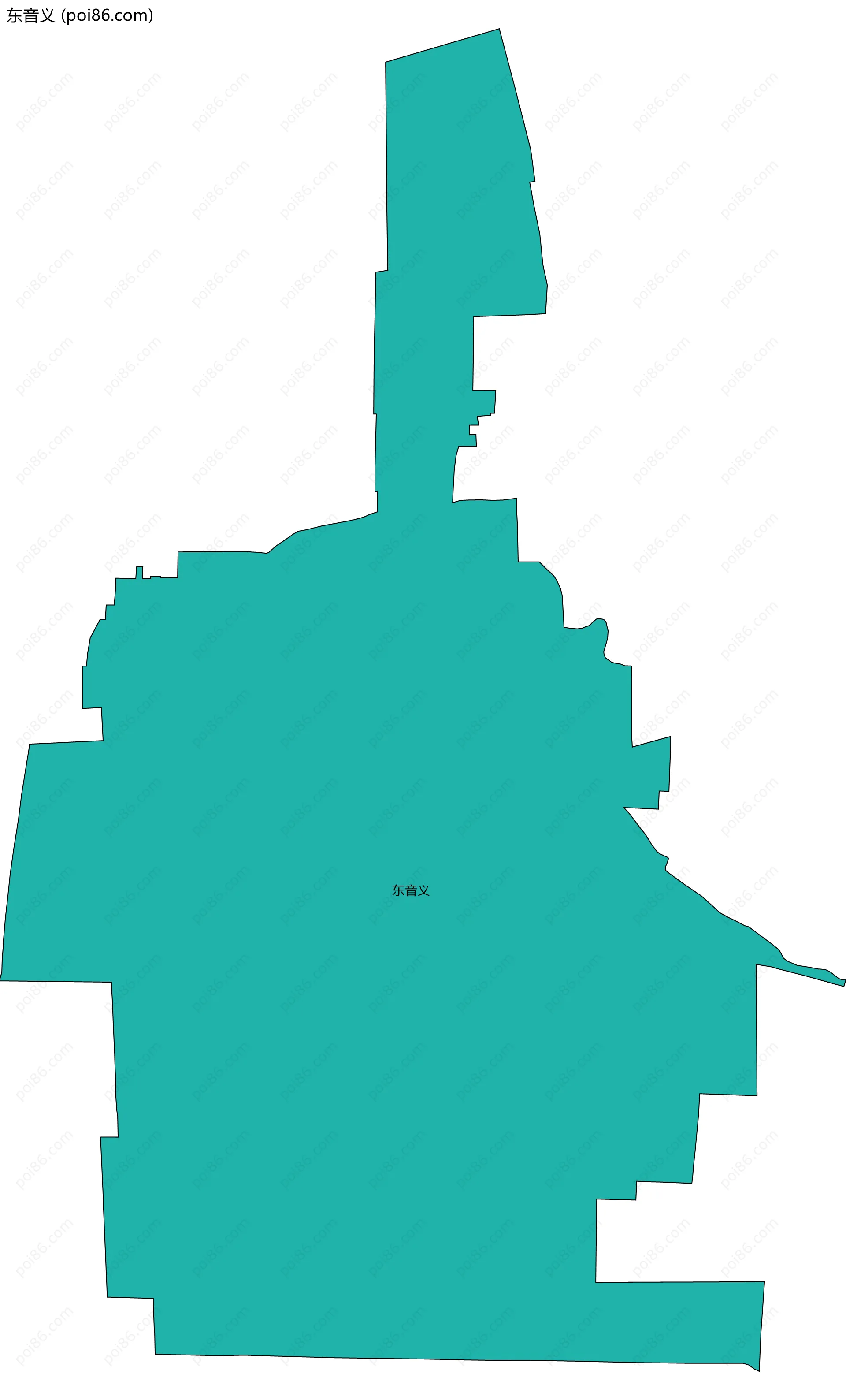 东音义边界地图