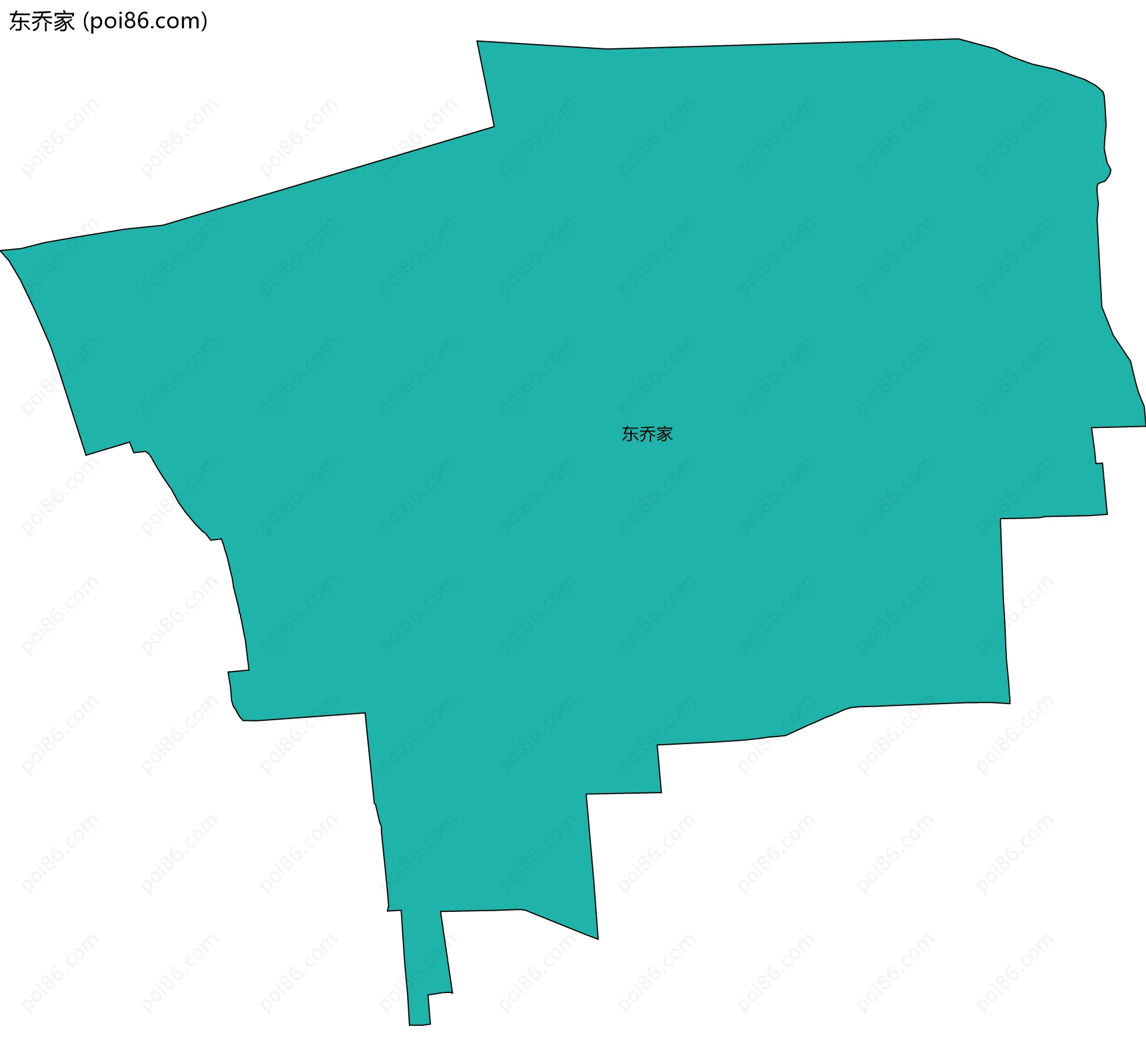 东乔家边界地图