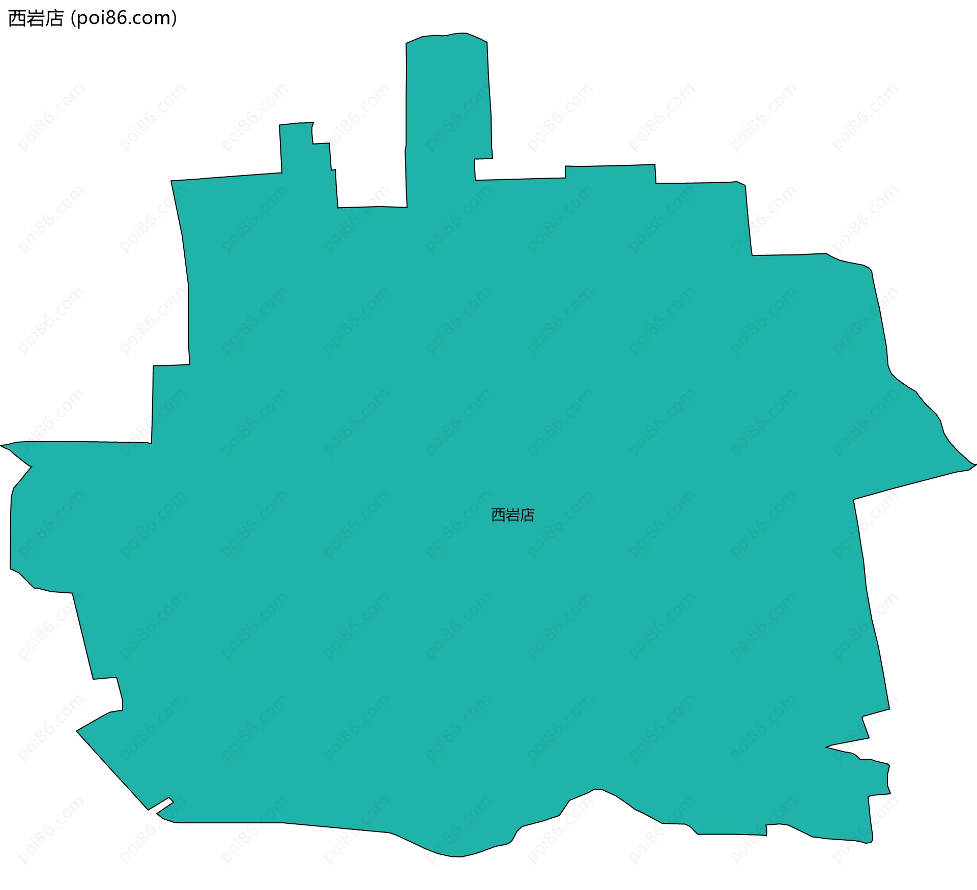 西岩店边界地图