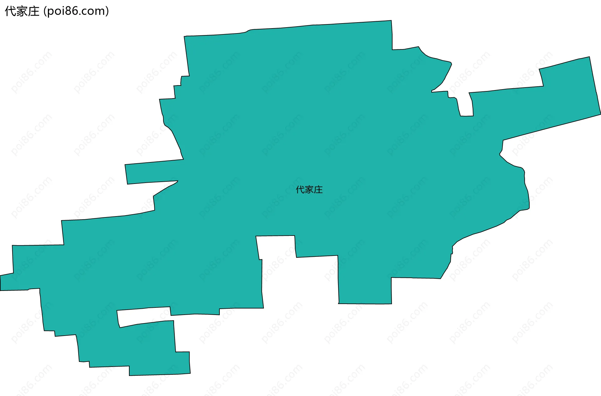 代家庄边界地图