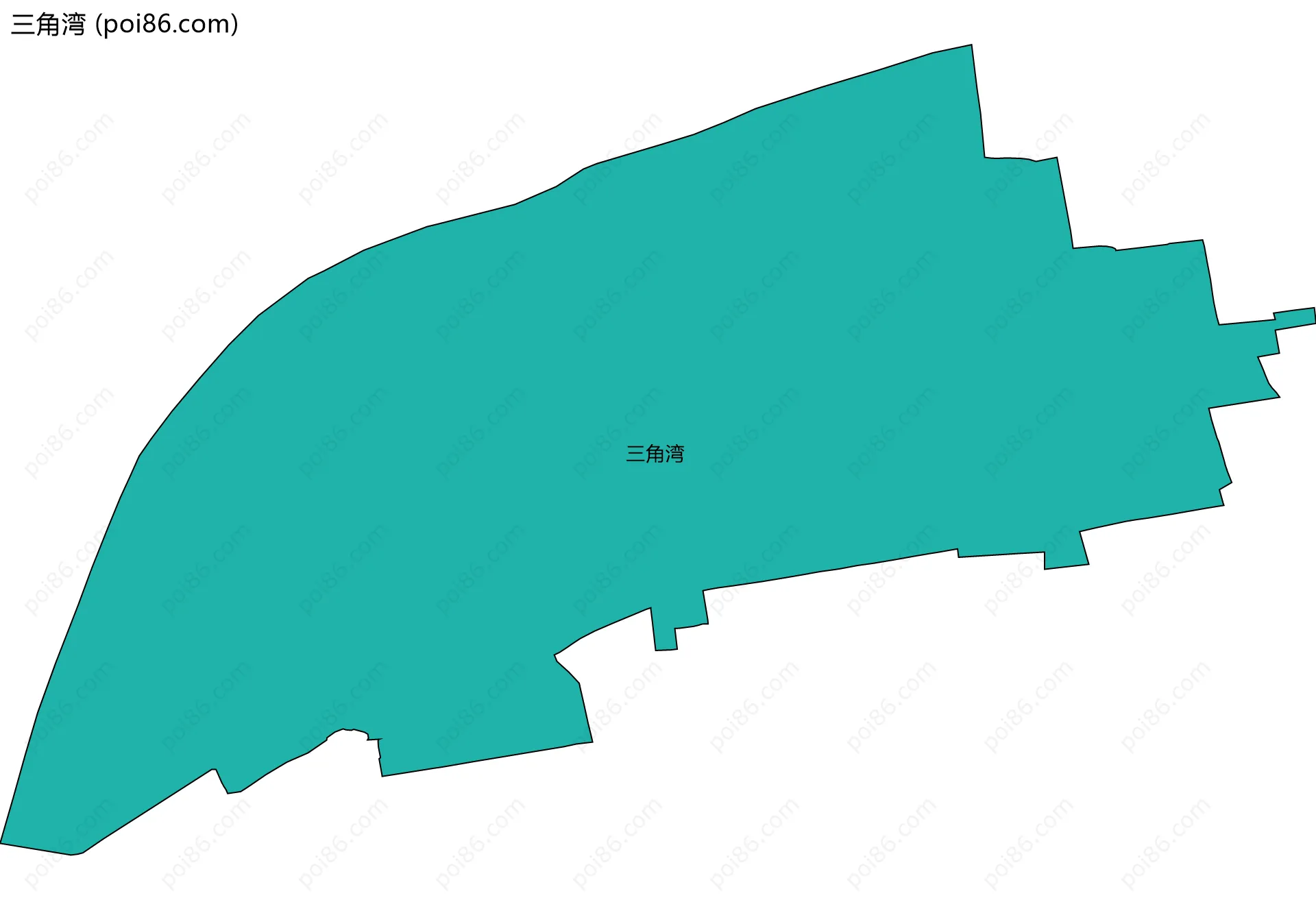三角湾边界地图