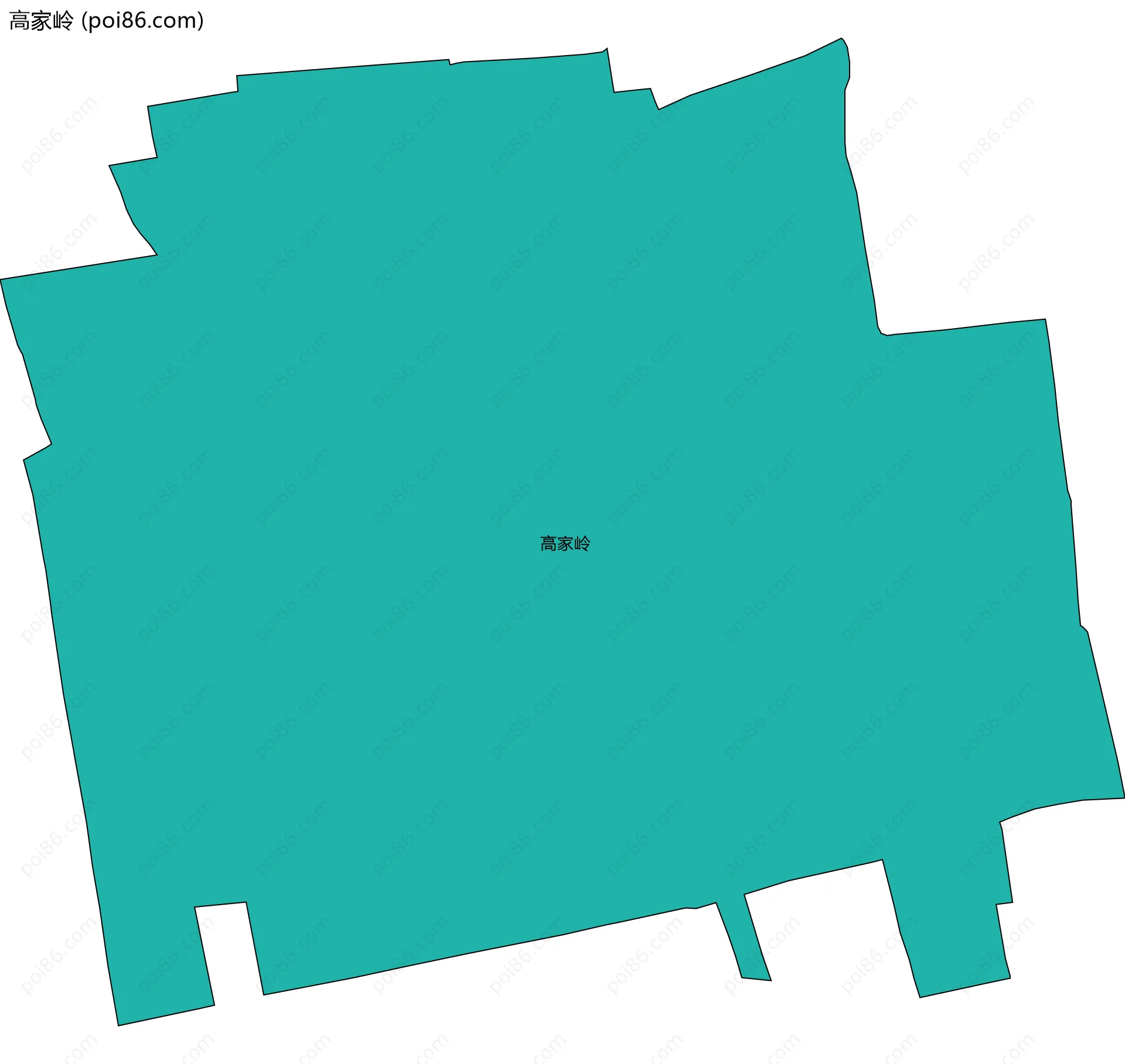 高家岭边界地图