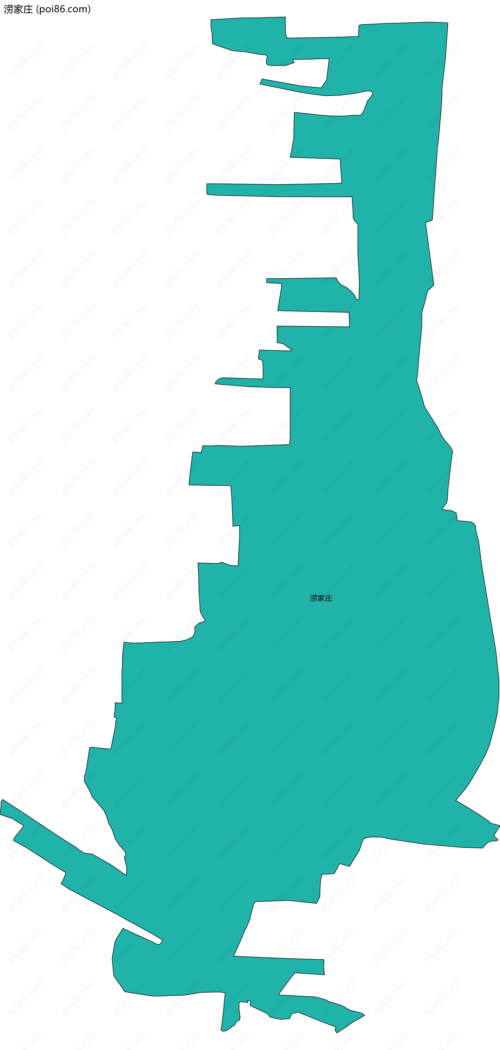 涝家庄边界地图