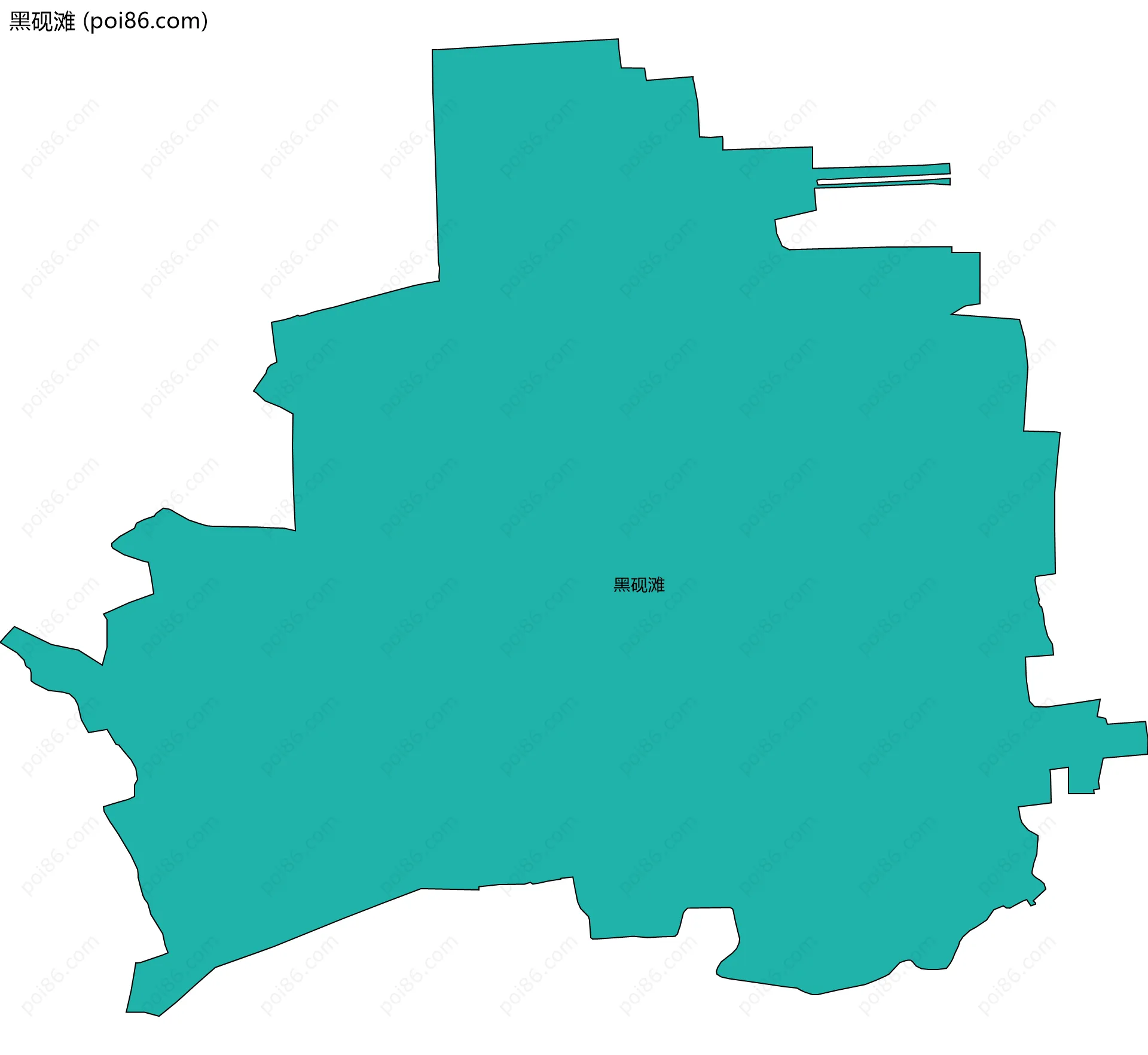 黑砚滩边界地图