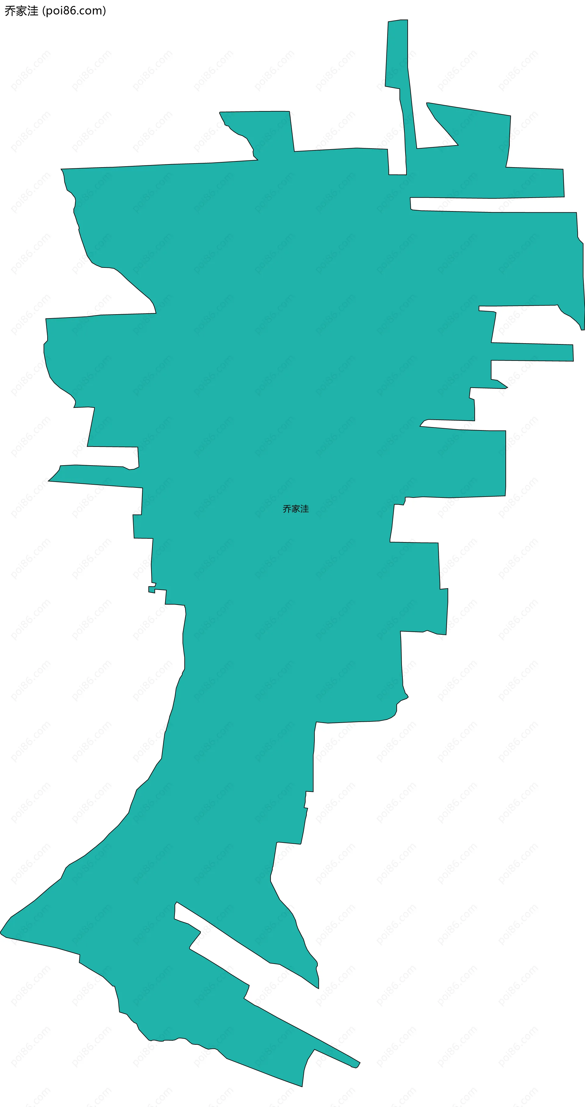 乔家洼边界地图