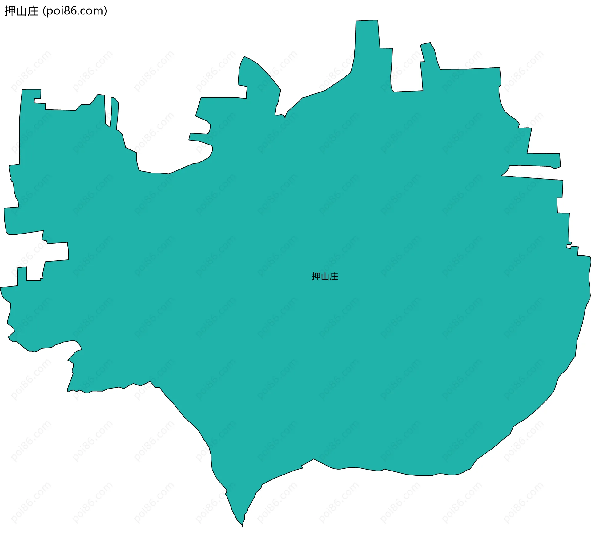 押山庄边界地图