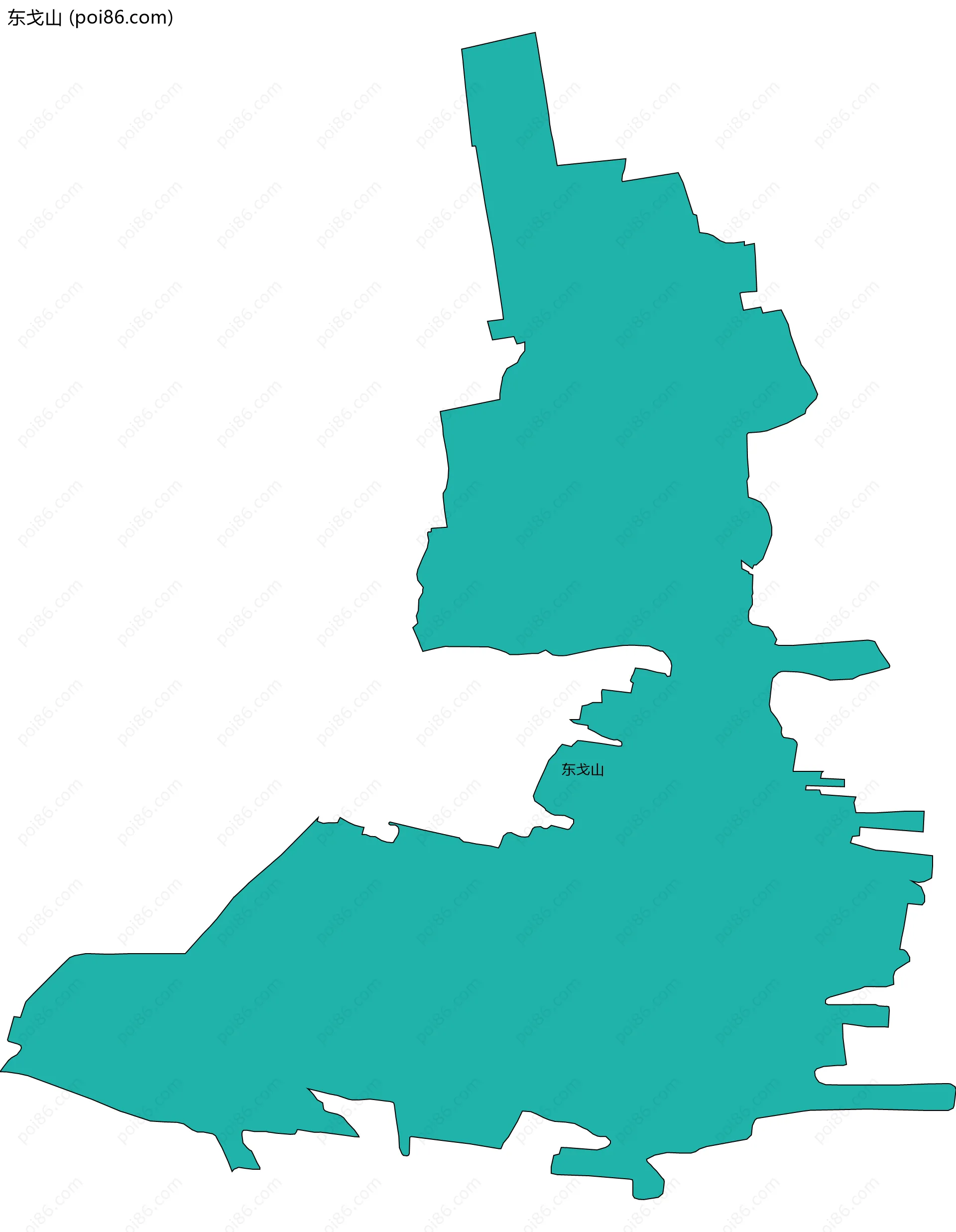 东戈山边界地图