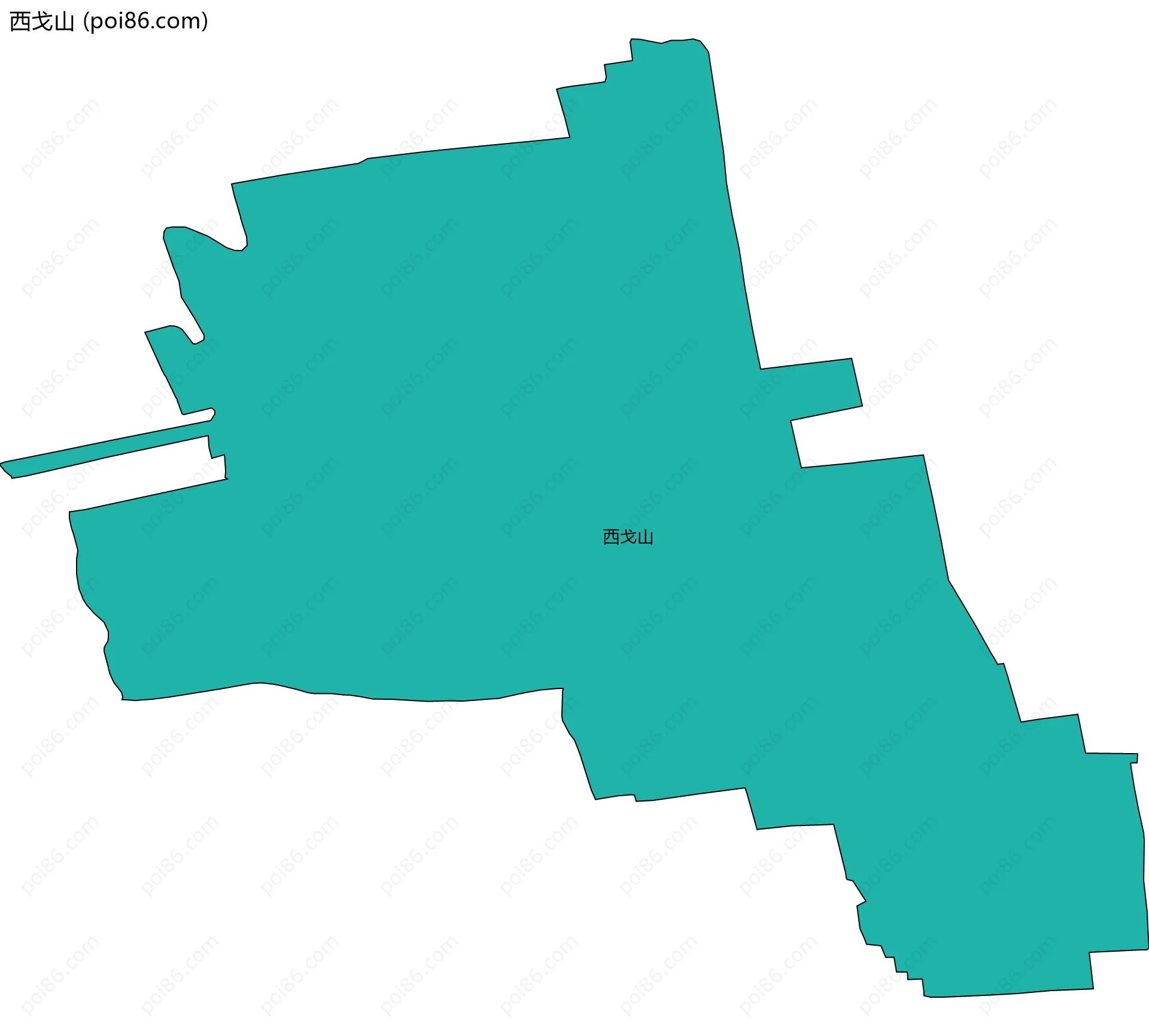 西戈山边界地图