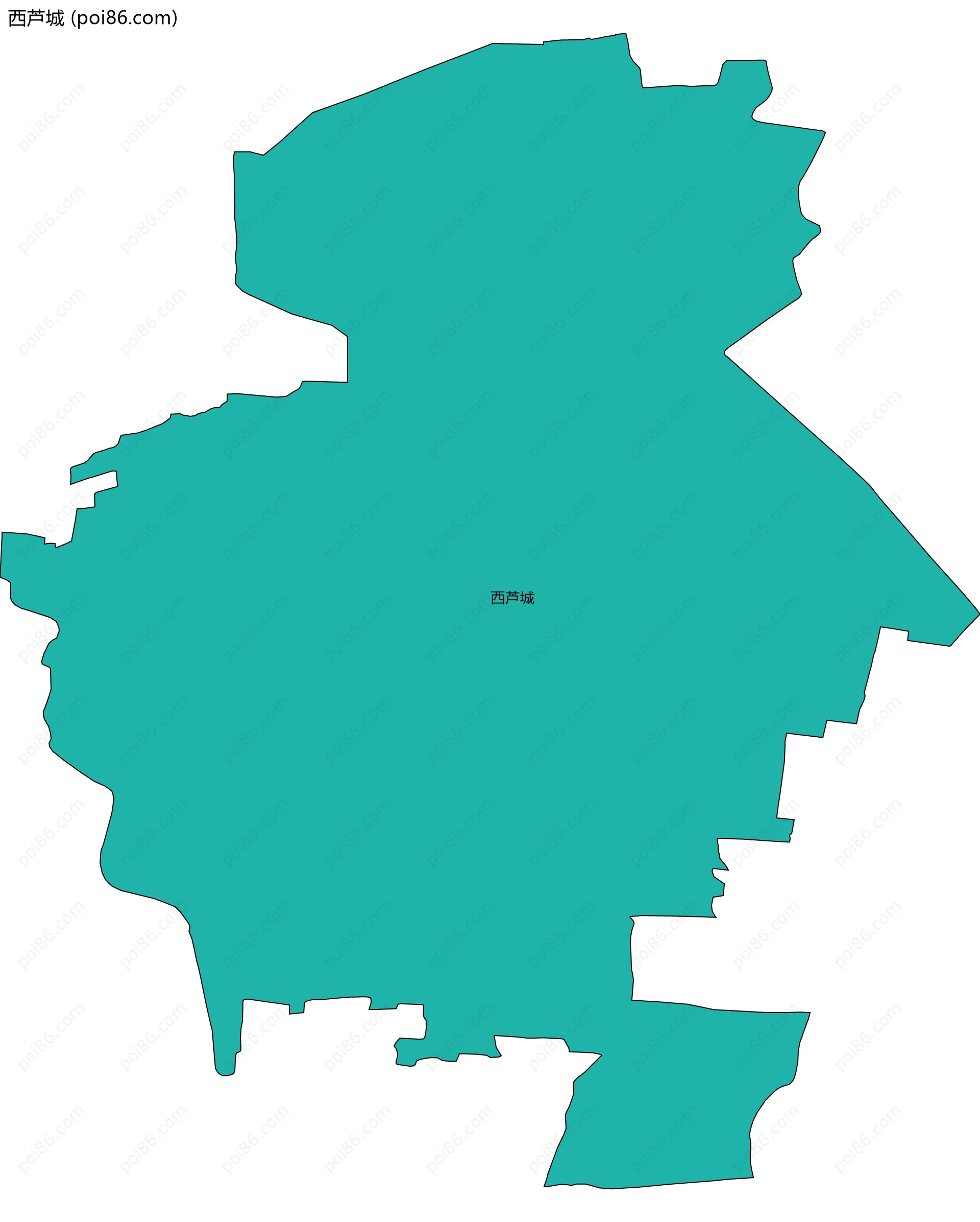 西芦城边界地图