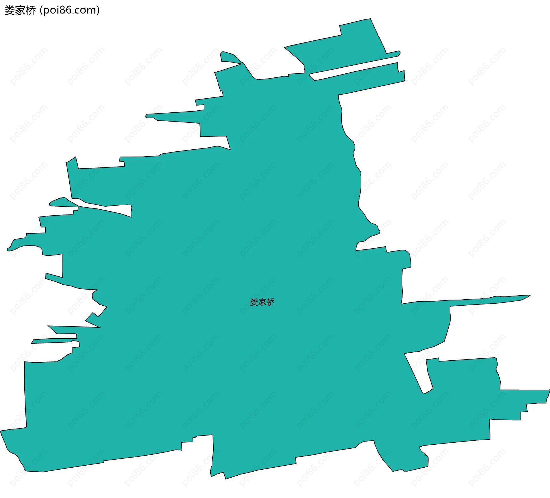 娄家桥边界地图