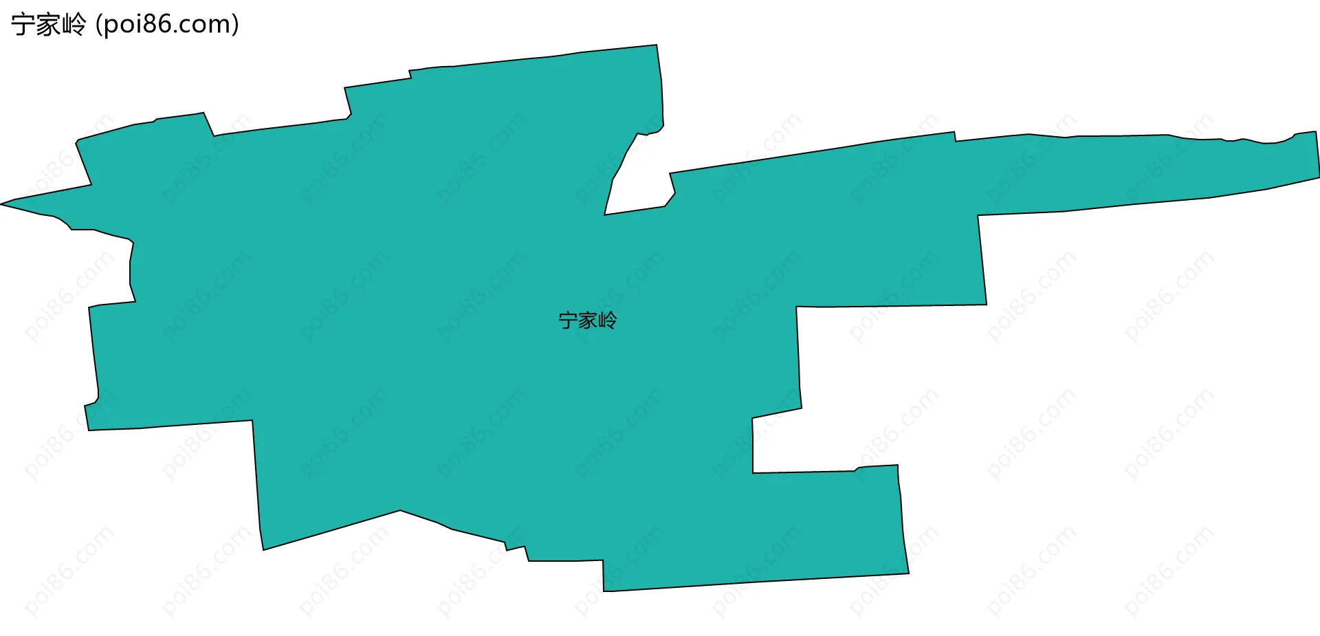 宁家岭边界地图