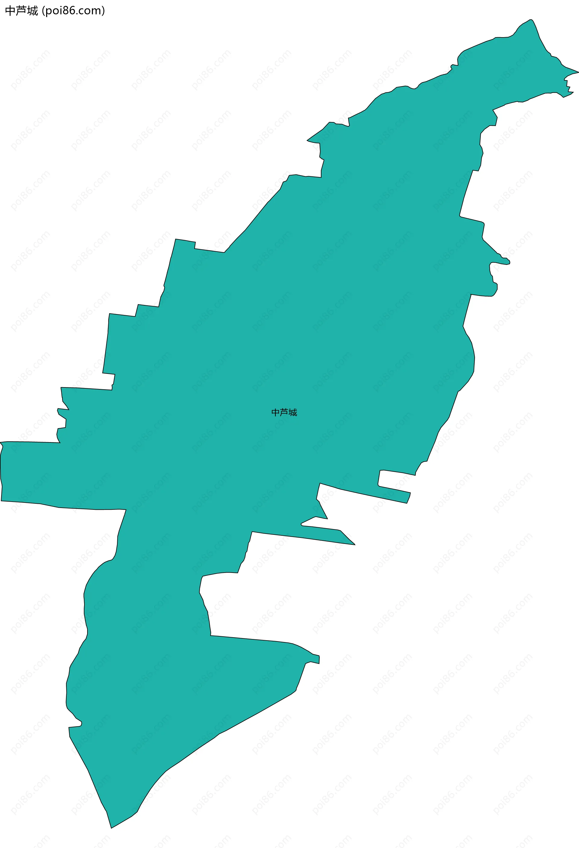 中芦城边界地图