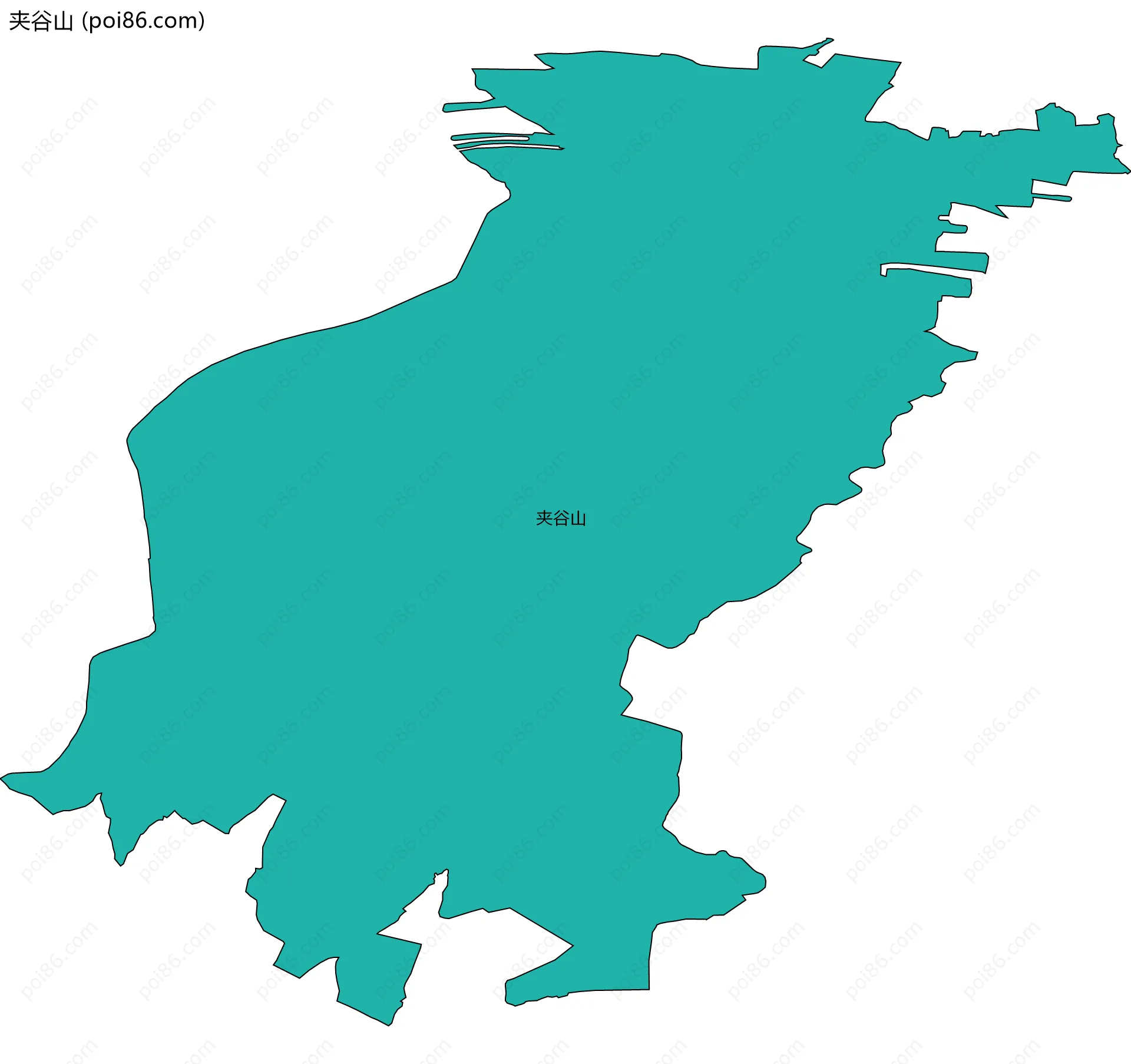 夹谷山边界地图