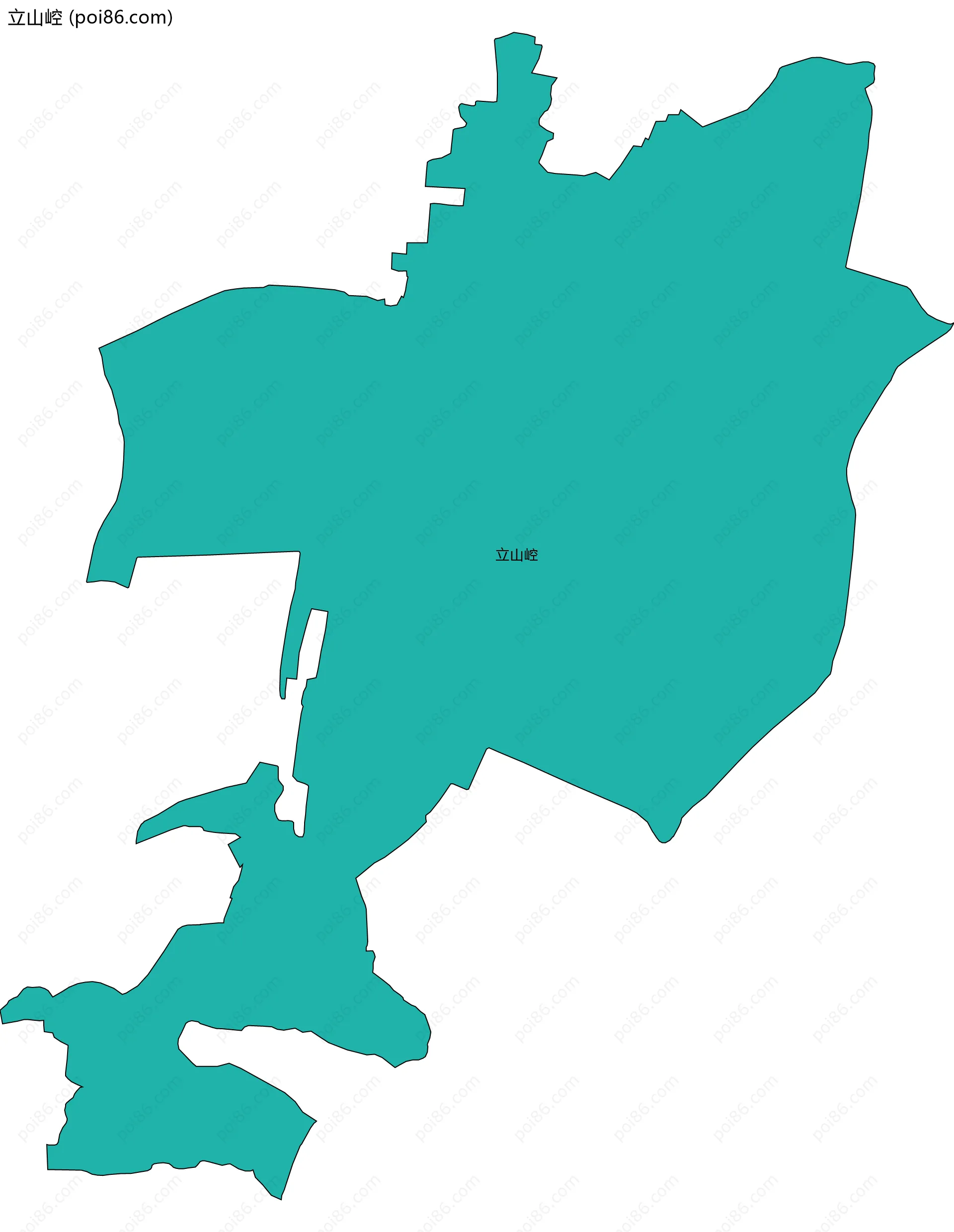 立山崆边界地图
