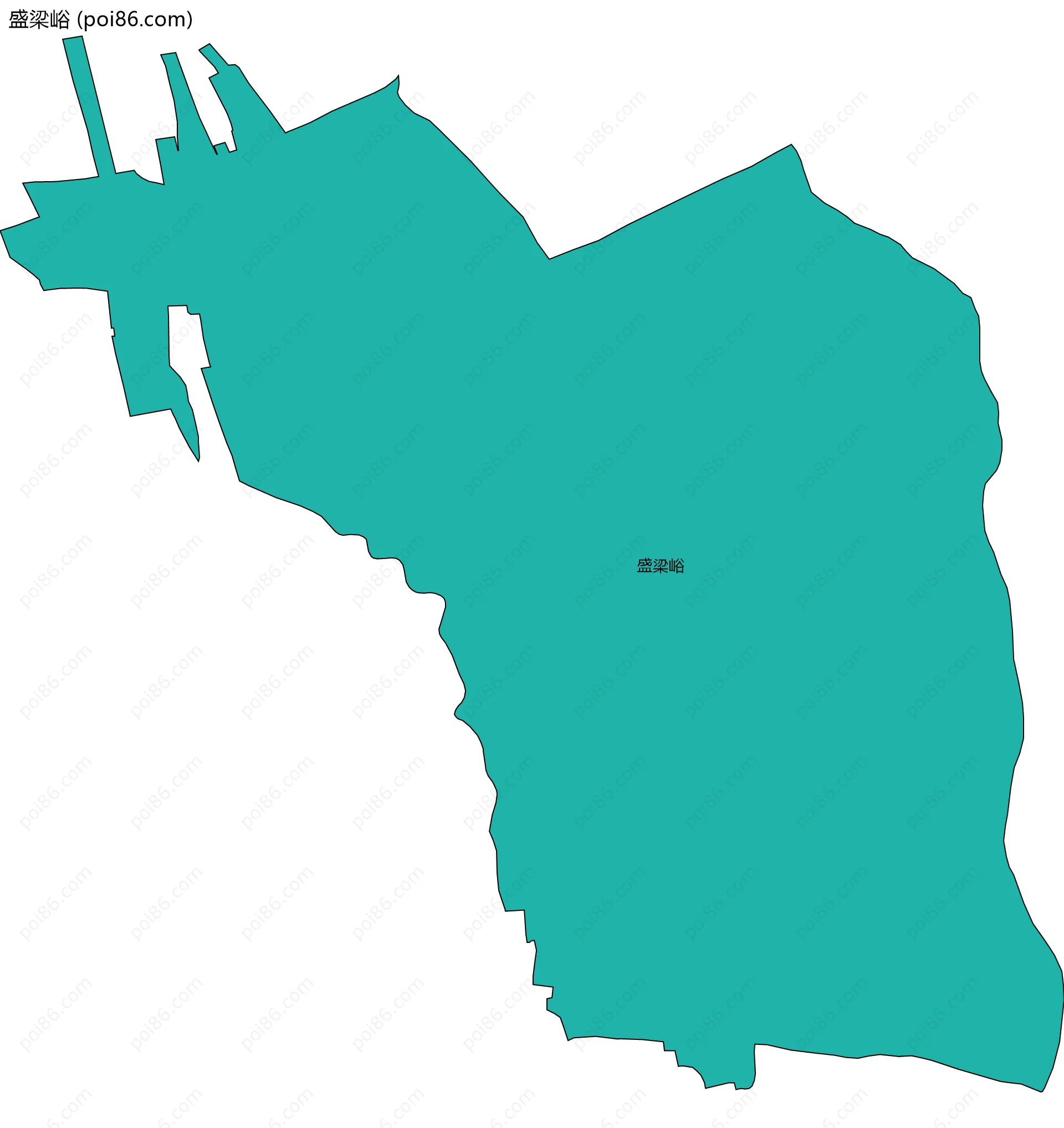 盛梁峪边界地图