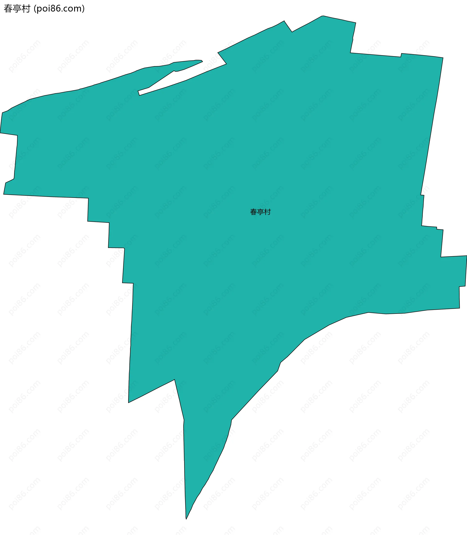 春亭村边界地图