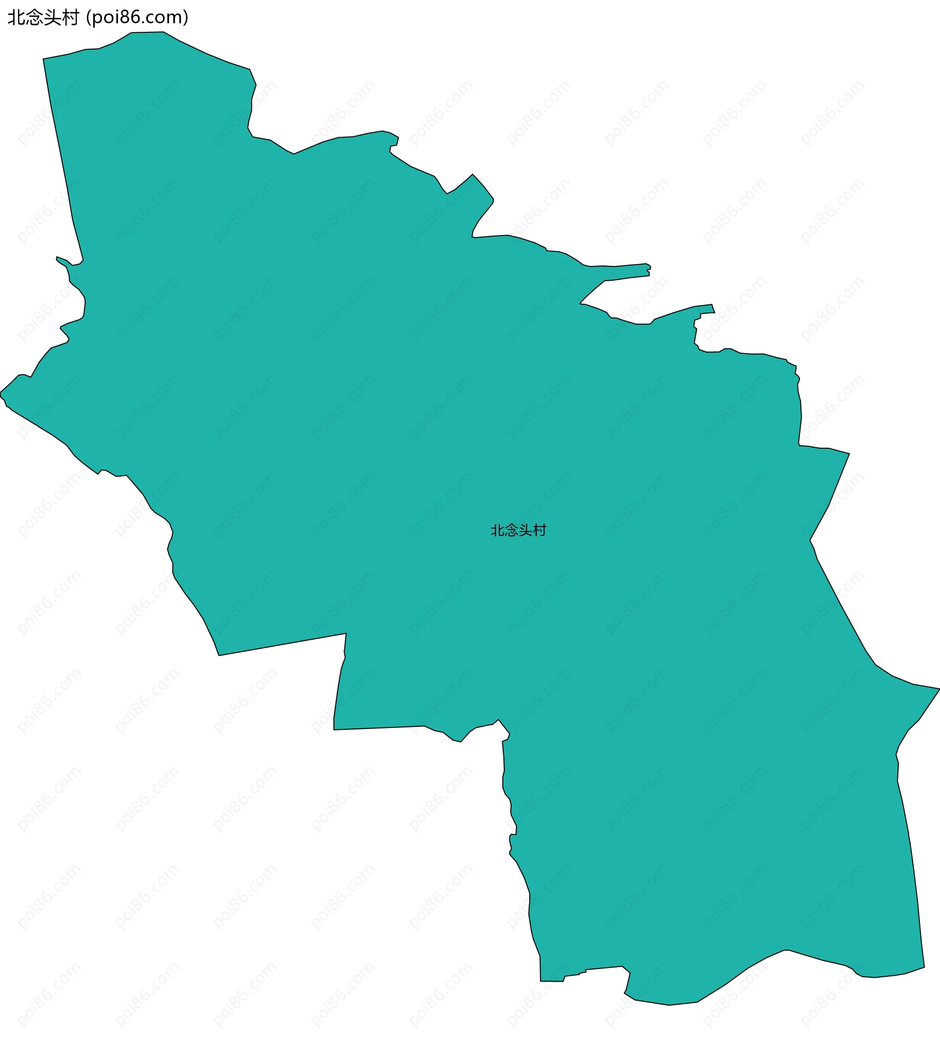 北念头村边界地图