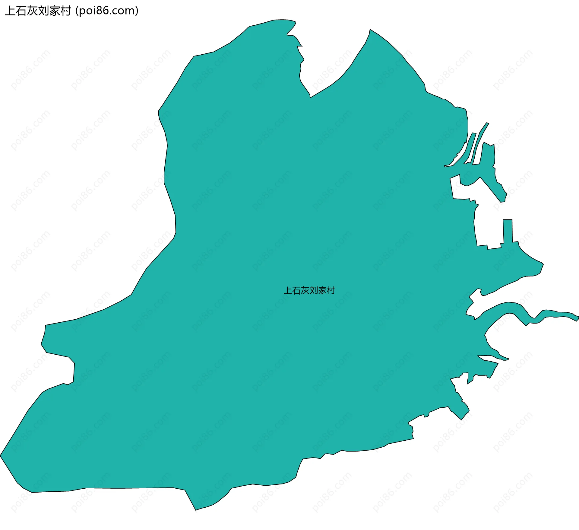 上石灰刘家村边界地图