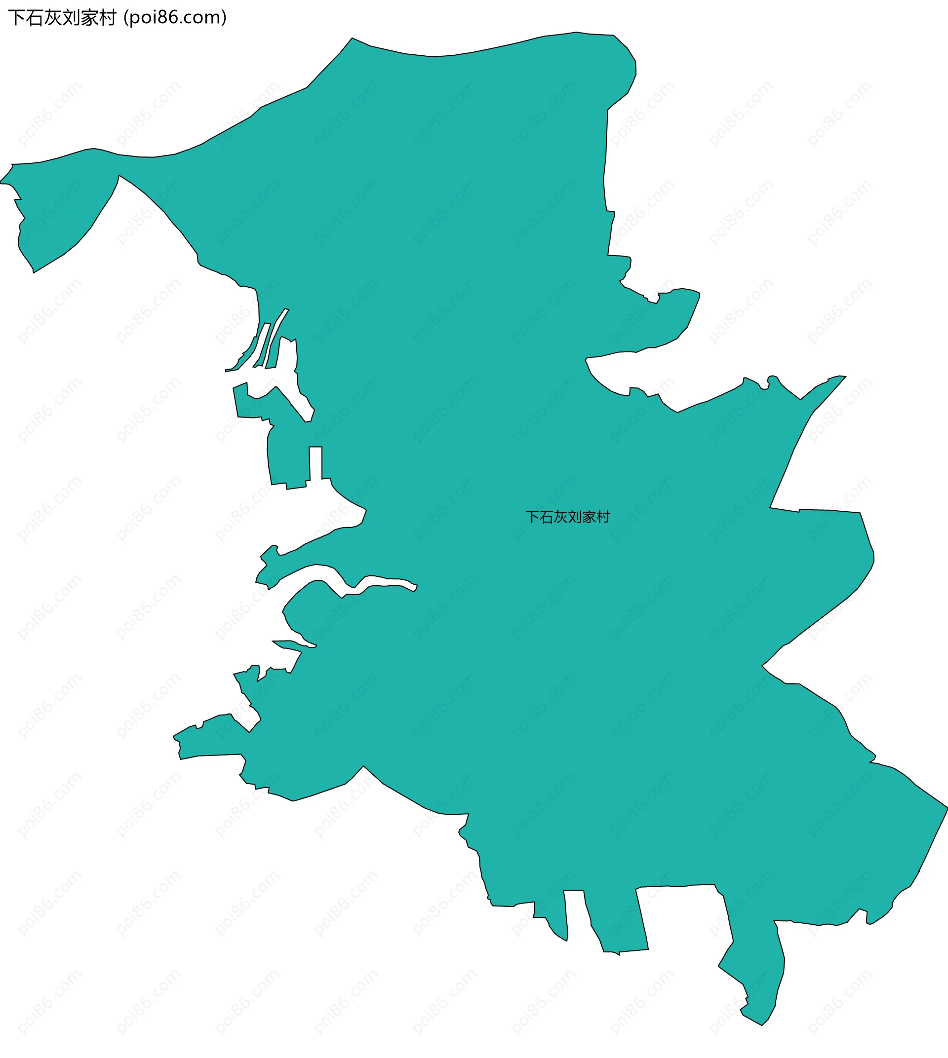 下石灰刘家村边界地图