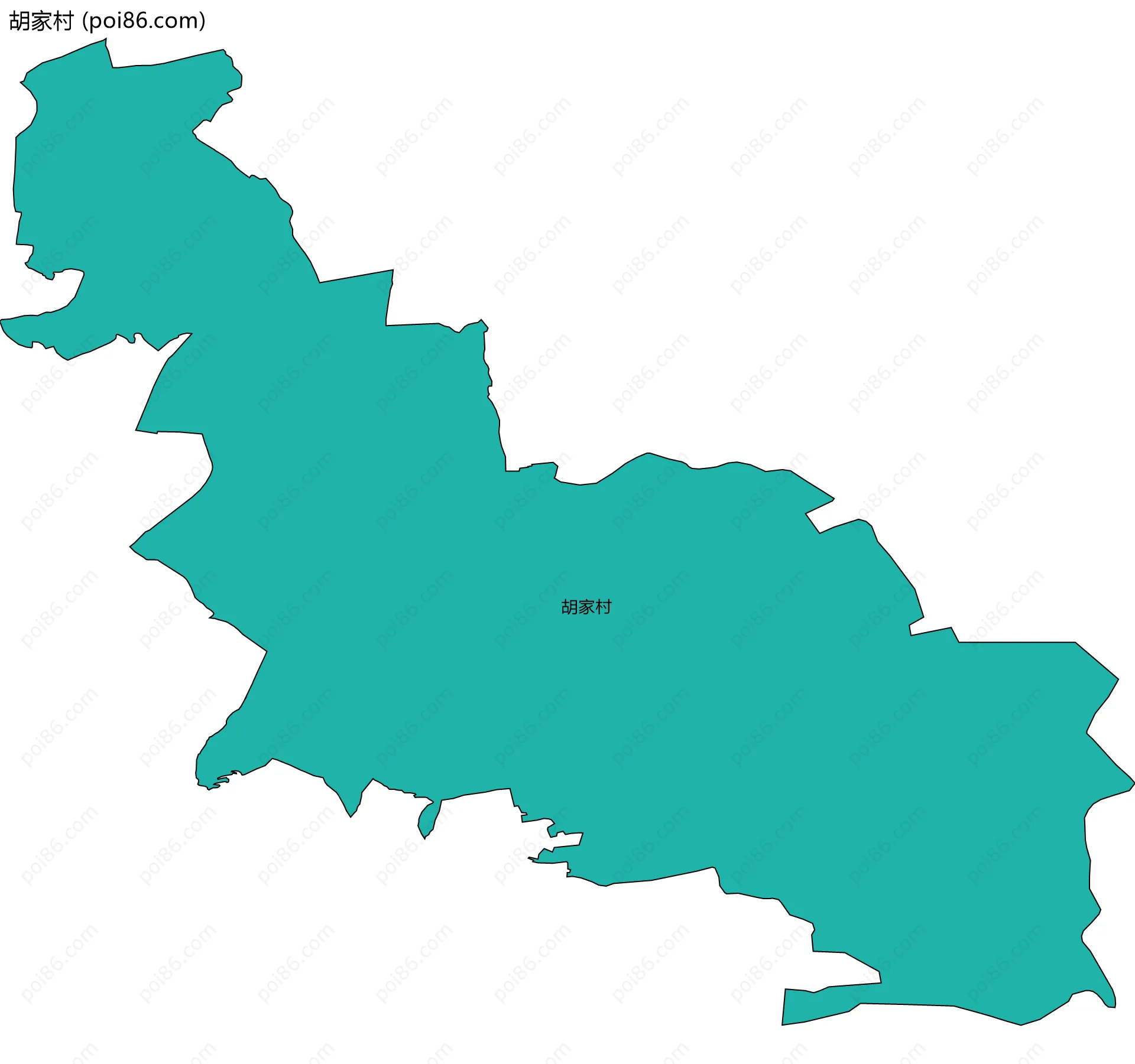 胡家村边界地图